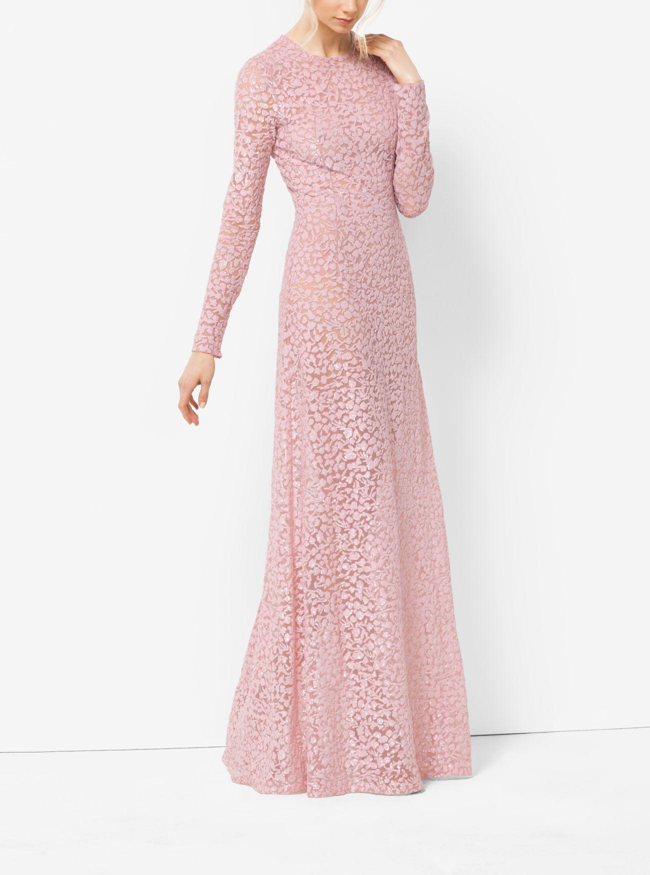 michael kors gowns pink