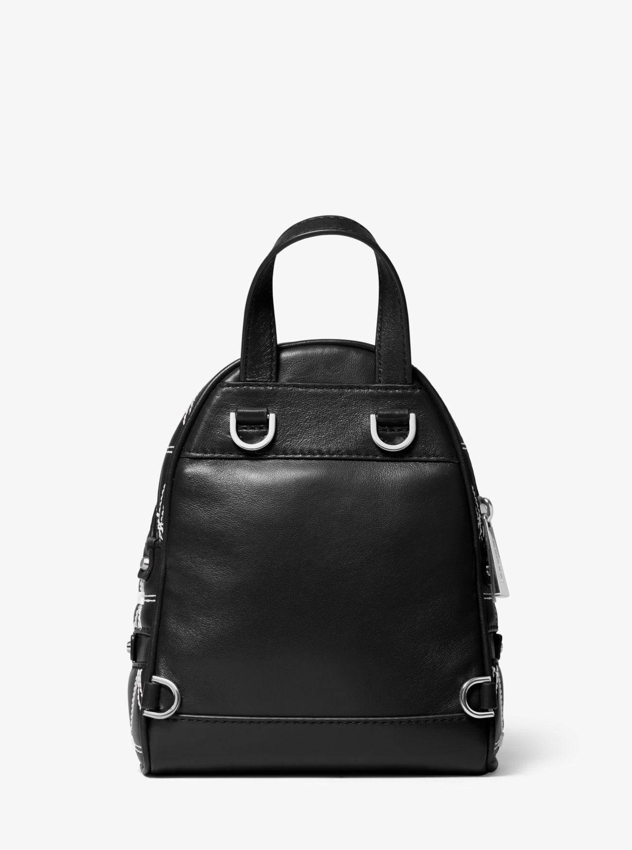 rhea mini quilted leather backpack
