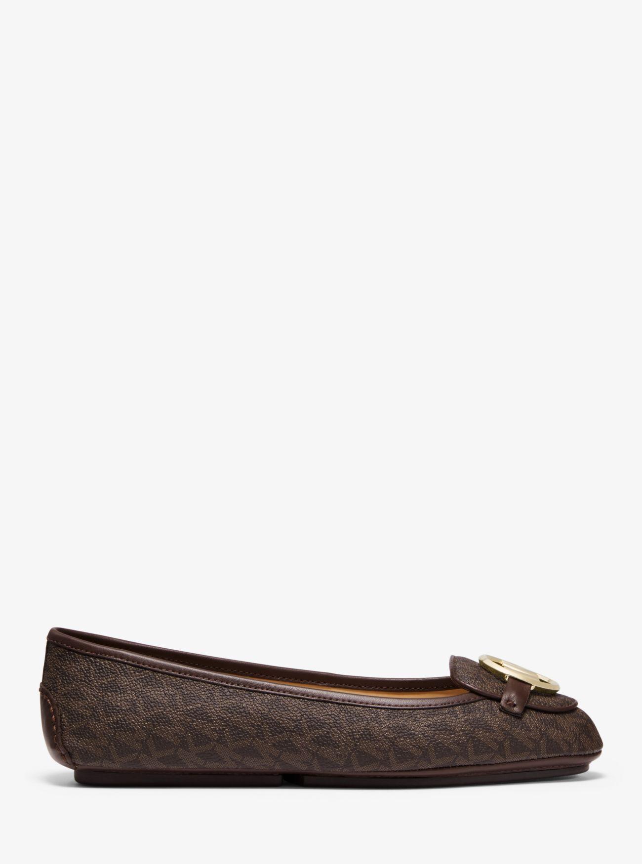 Michael Kors Canvas Lillie Logo Moccasin in Brown - Lyst