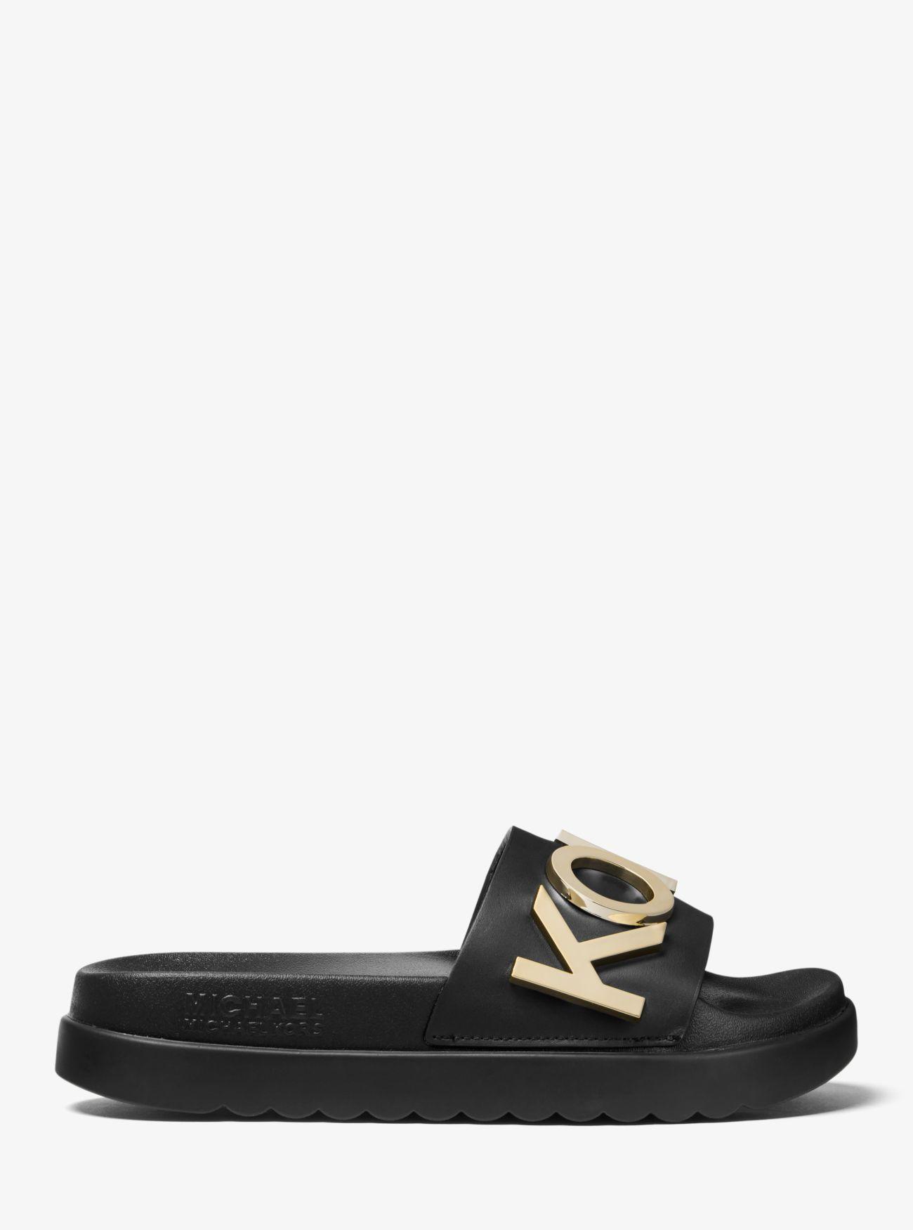Michael michael kors cortlandt cheap embellished leather platform trainer