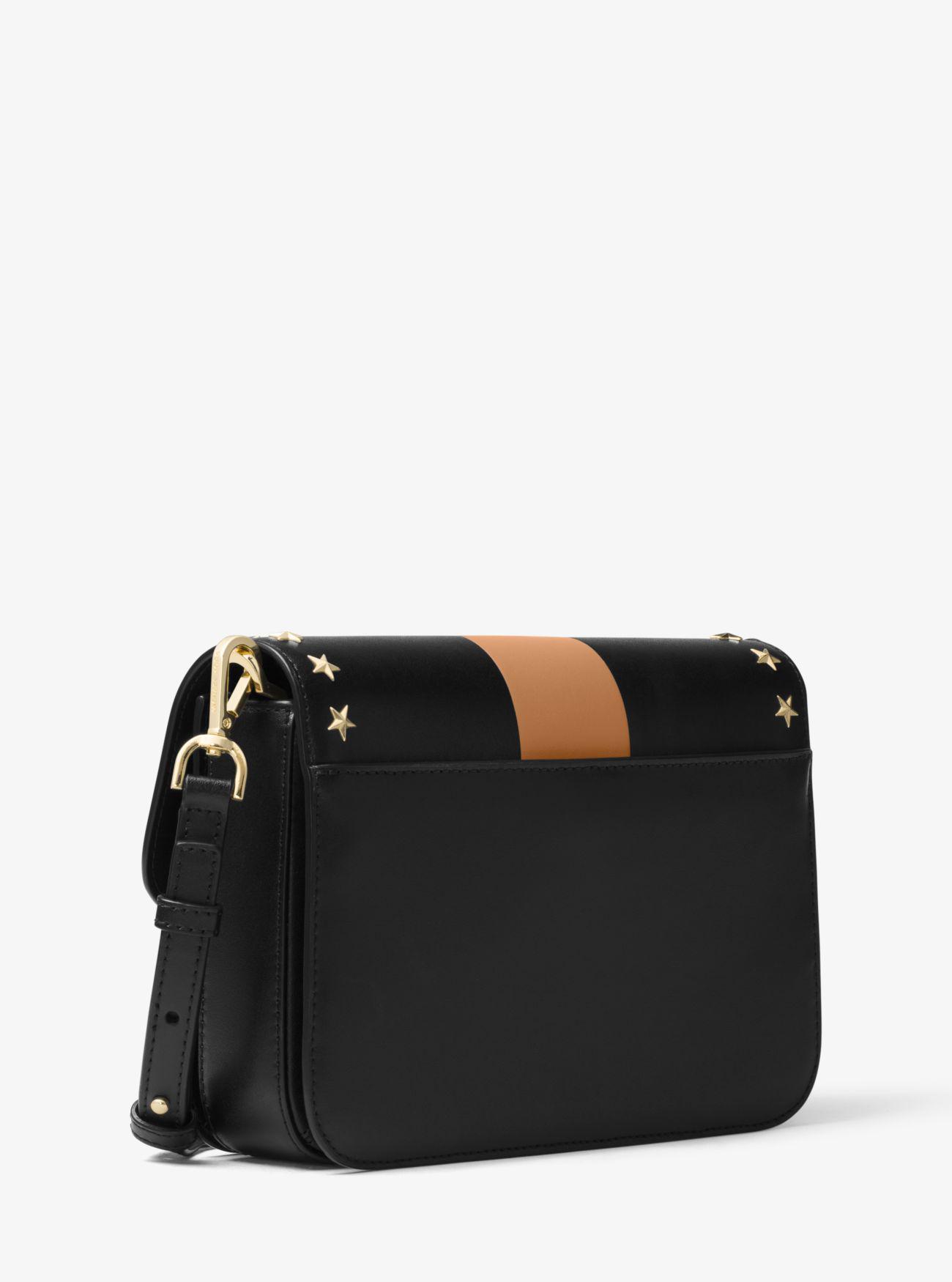 sloan editor star studded leather shoulder bag