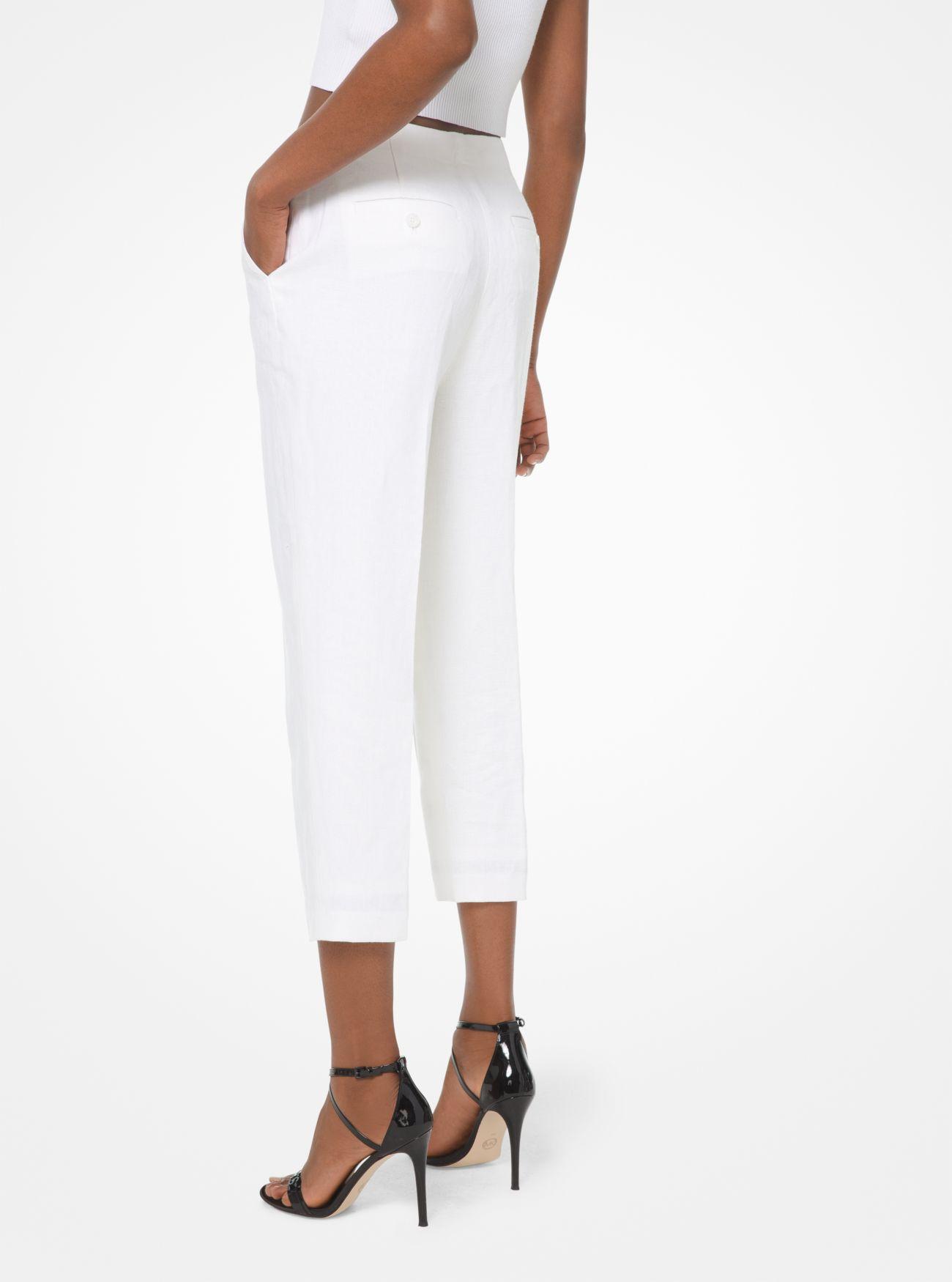 Michael Kors Washed Linen Cropped 