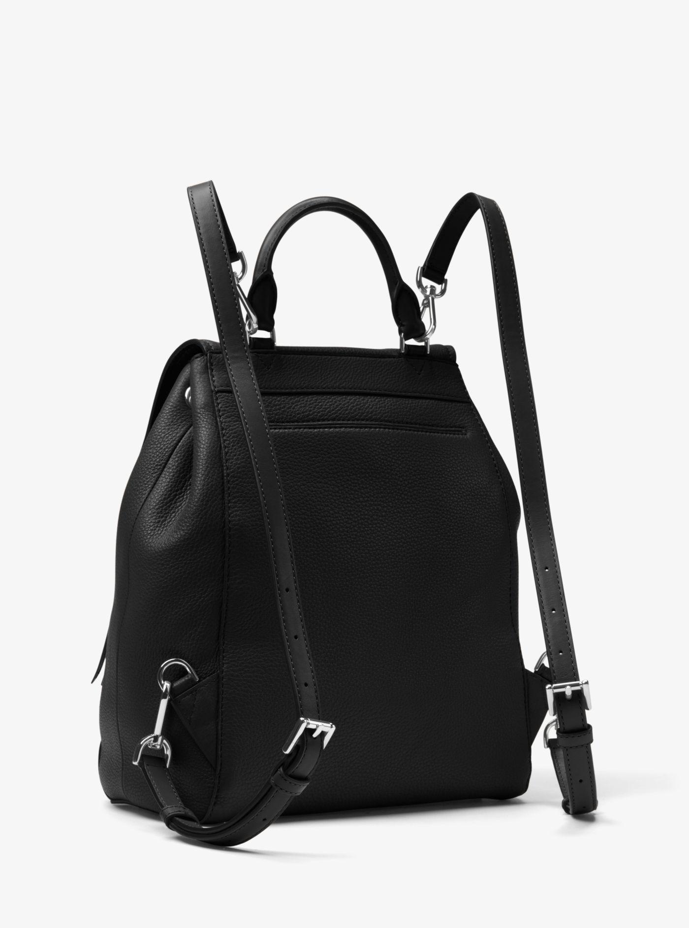 michael kors evie medium leather backpack