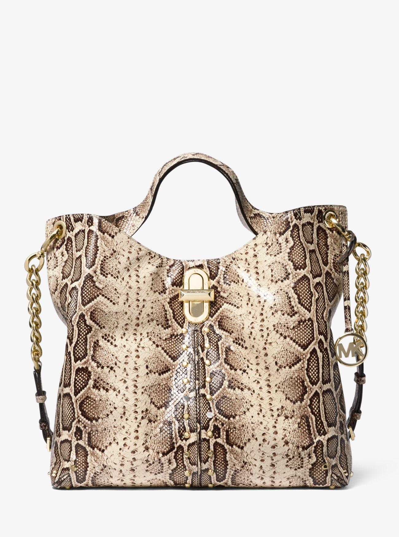 Michael Kors Uptown Astor Legacy Large Snake-embossed Leather Tote Bag