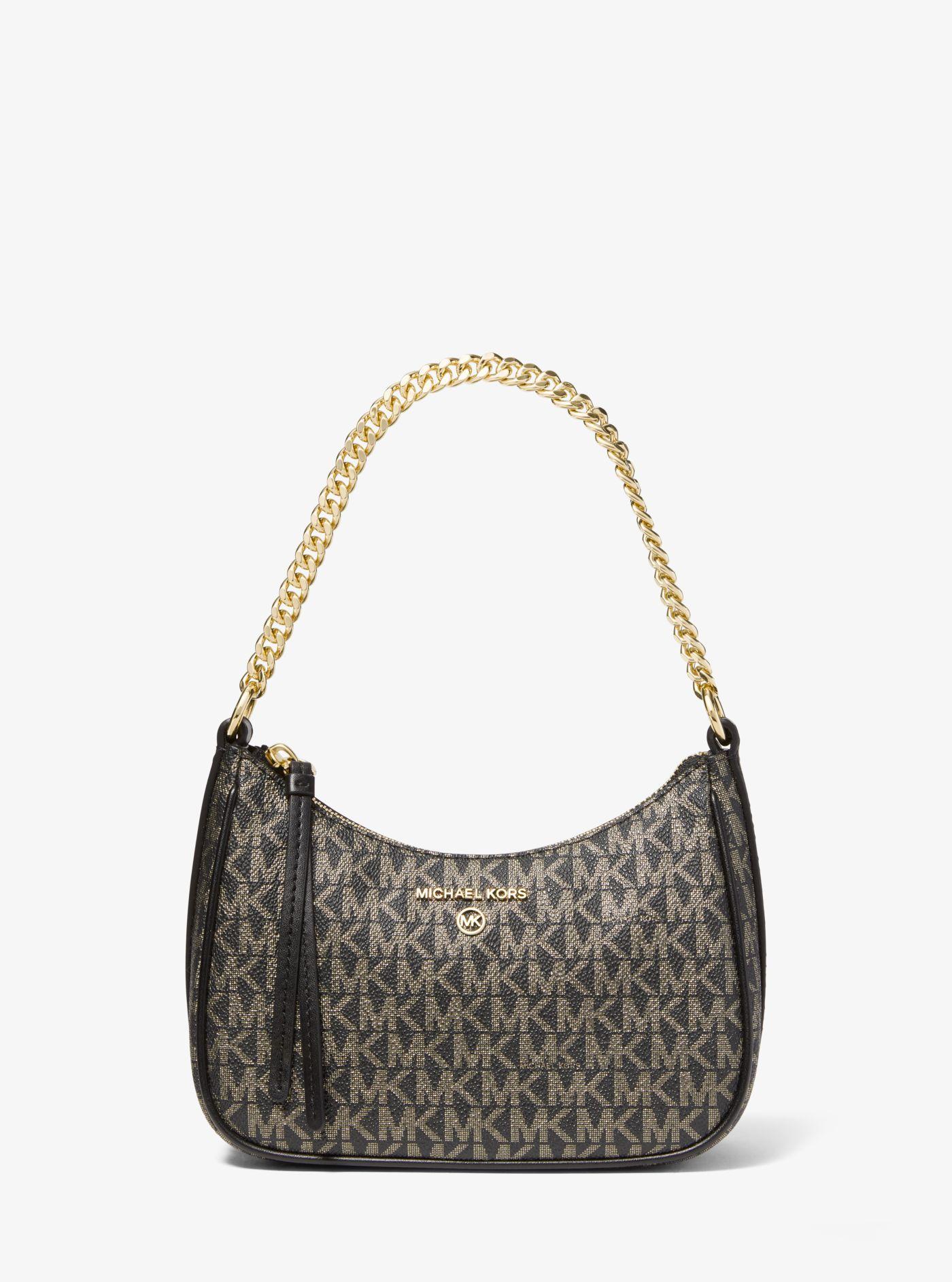 Michael Kors Jet Set Charm Small Metallic Logo Shoulder Bag Lyst