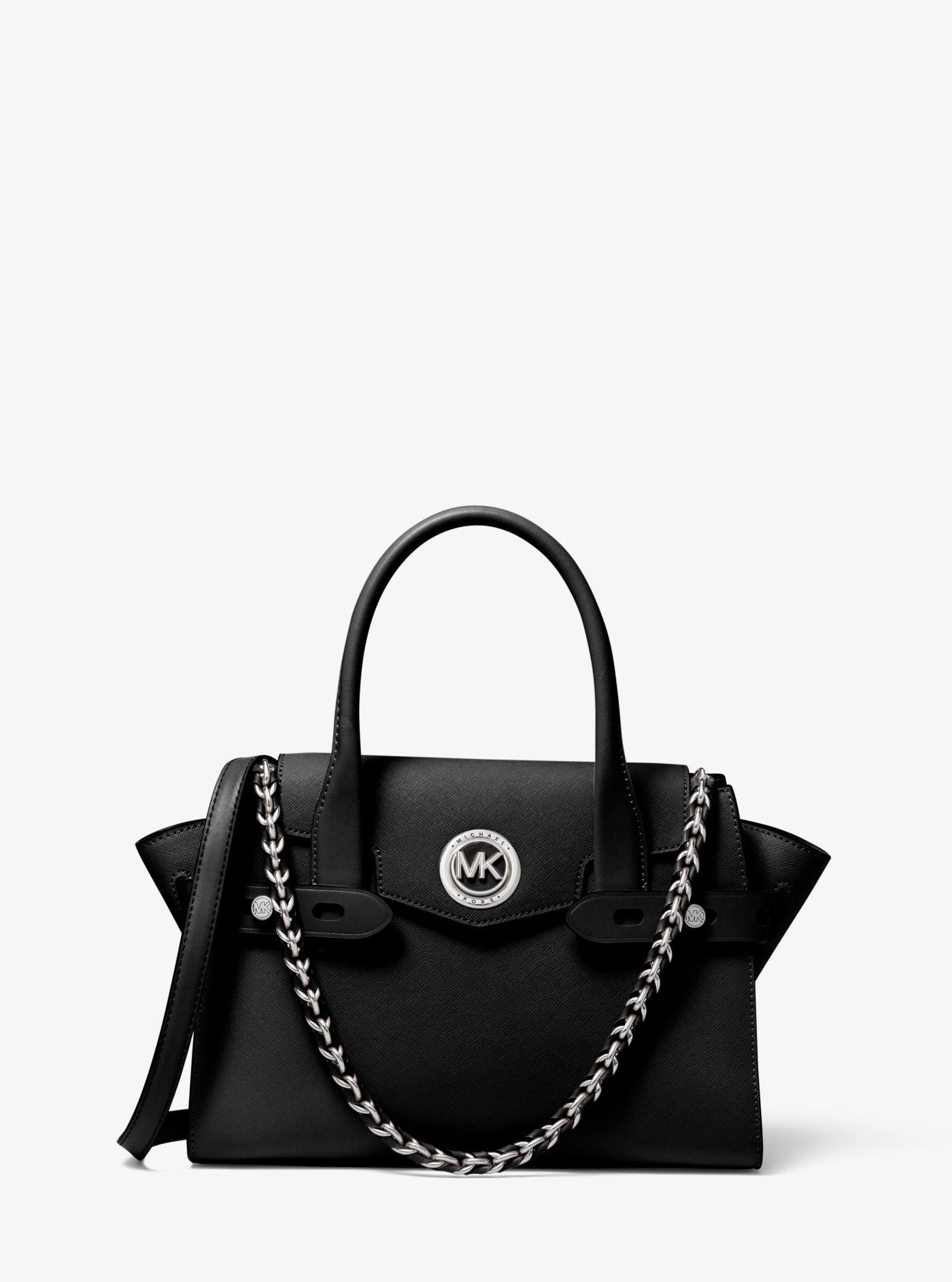 Carmen Small Saffiano Leather Belted Satchel Carmen Small Saffiano Leather Belted Satchel