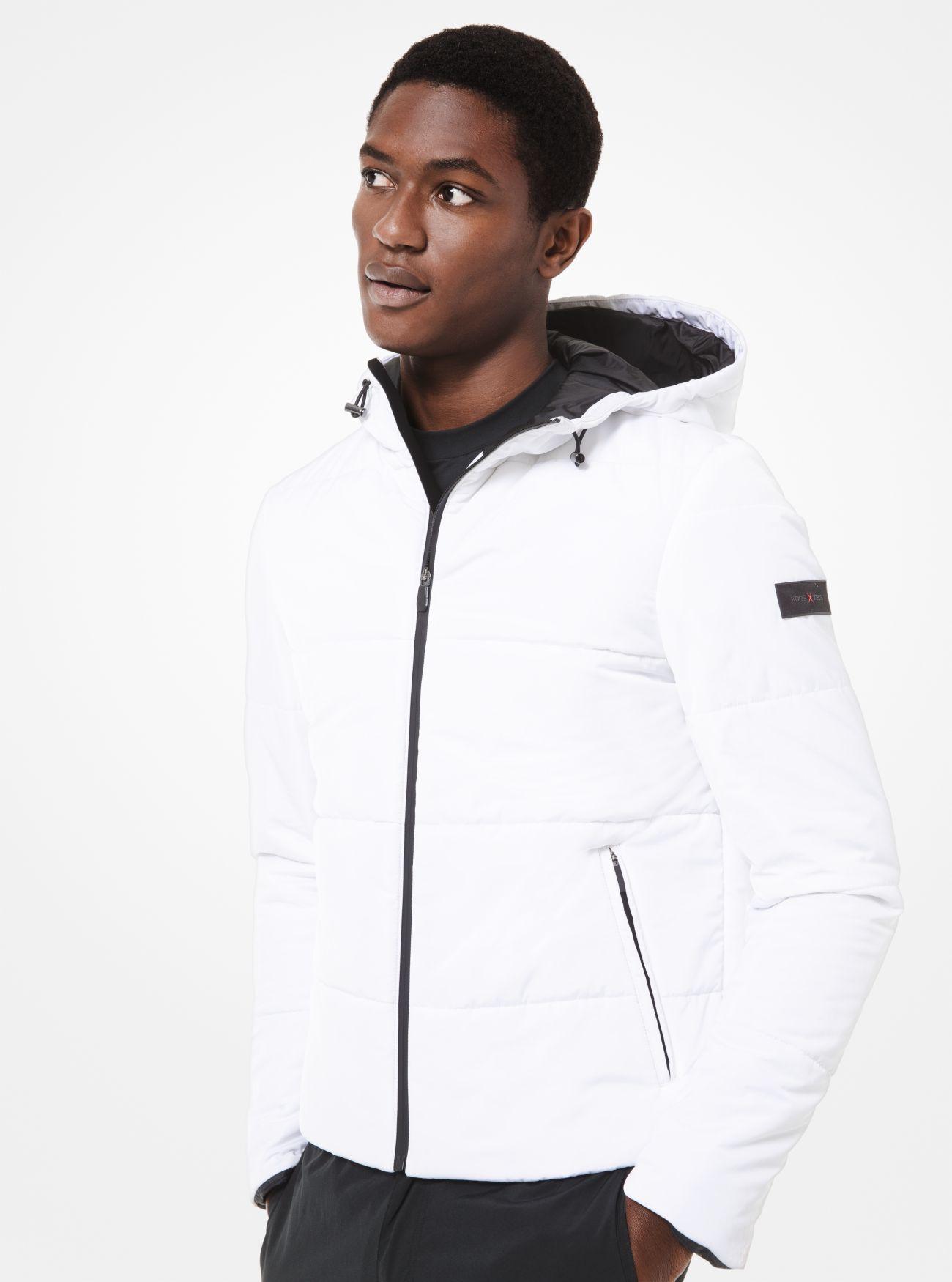 Michael Kors Kors X Tech Hooded Puffer Jacket in White for Men - Lyst
