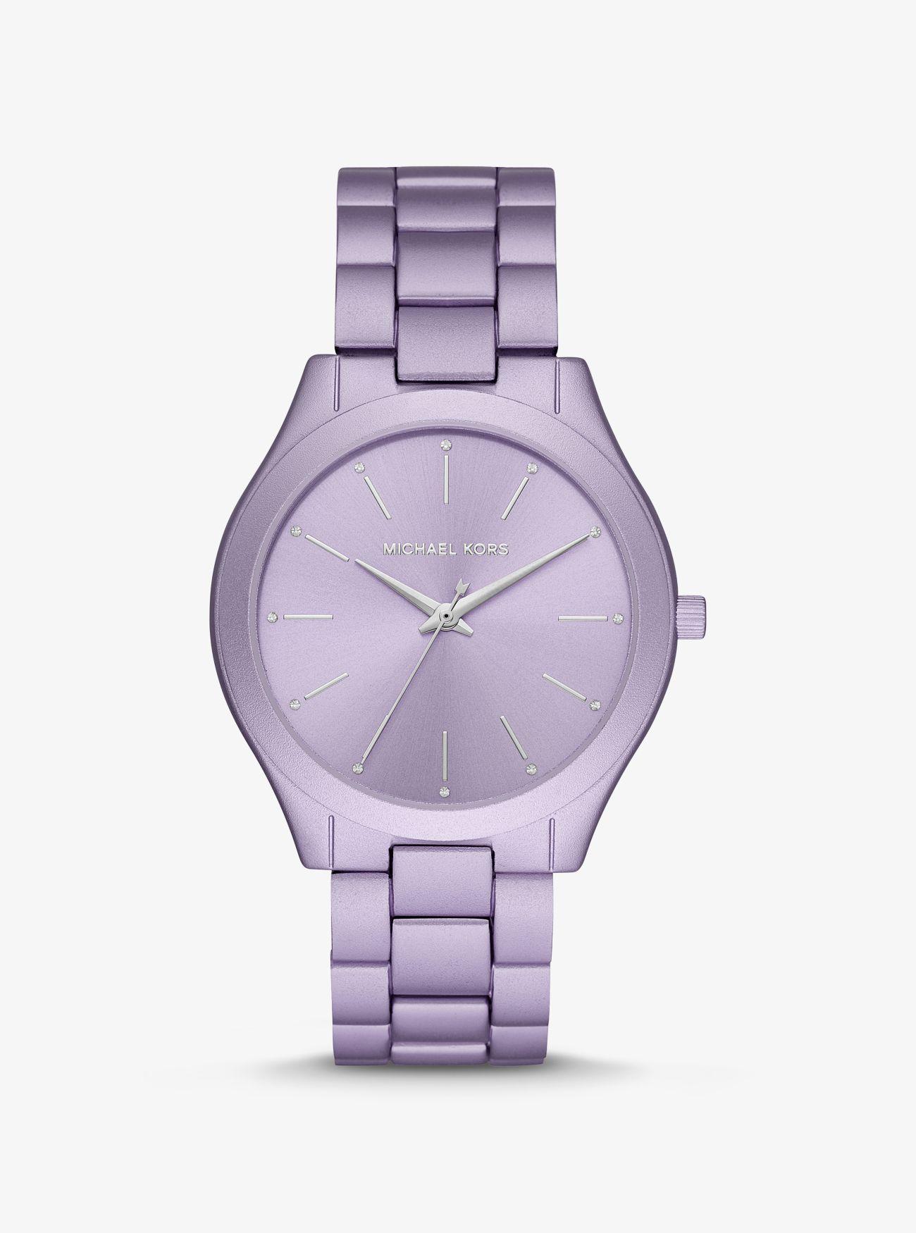 Kors Slim Three-hand Lilac Aluminum in Purple -