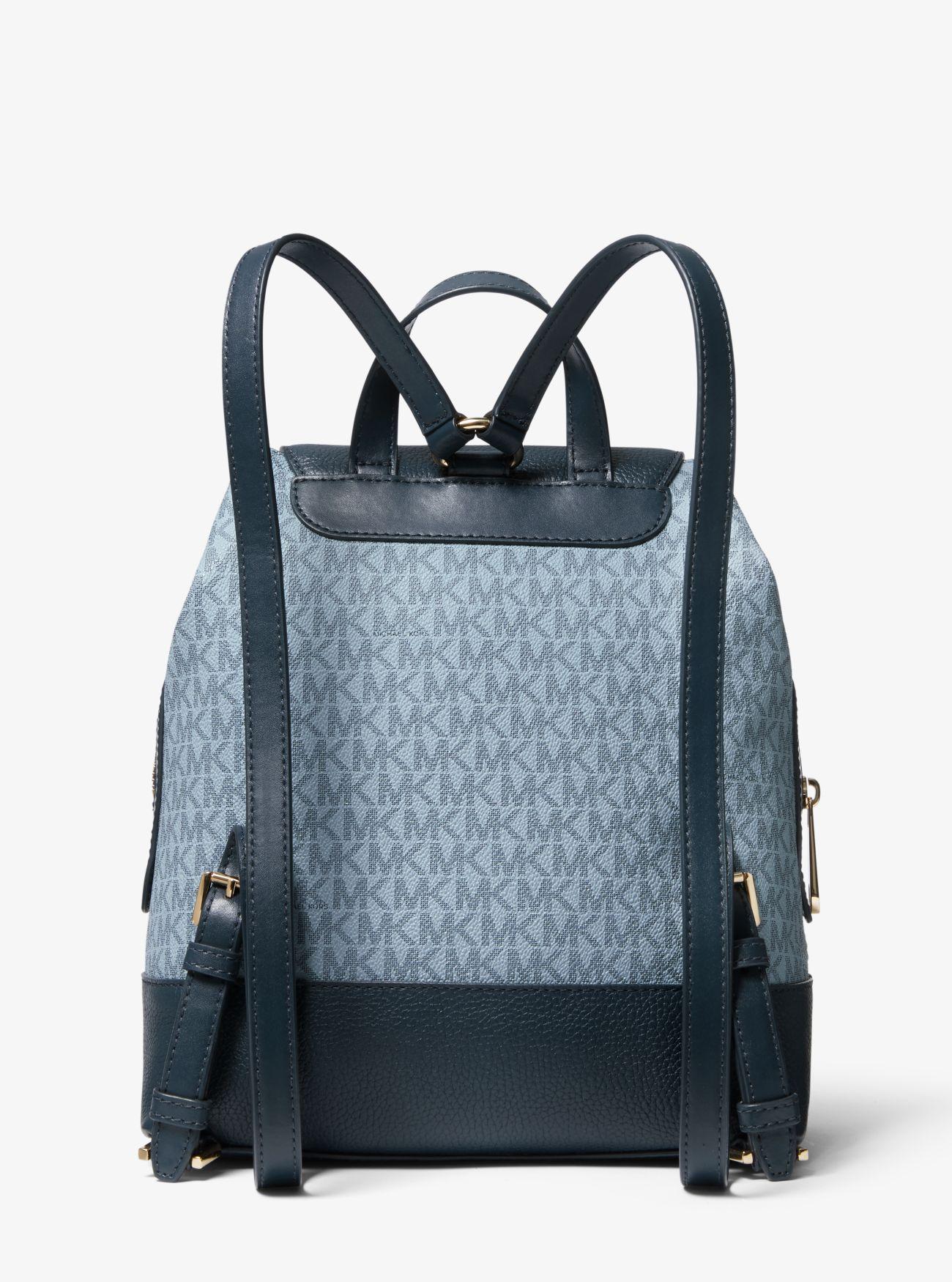 michael kors raven leather backpack