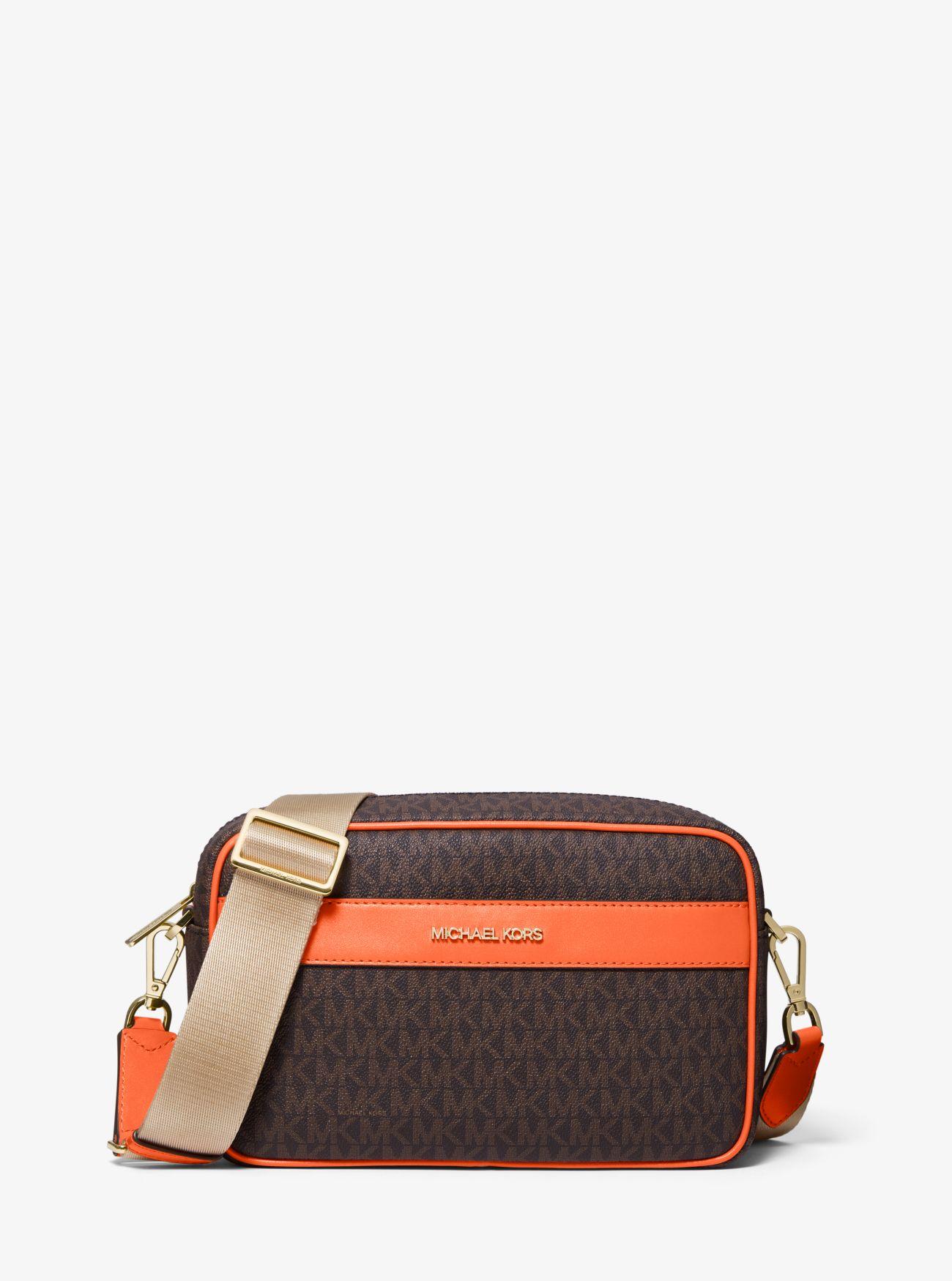 Michael Kors Kenly Large Logo Crossbody Bag in Orange Lyst