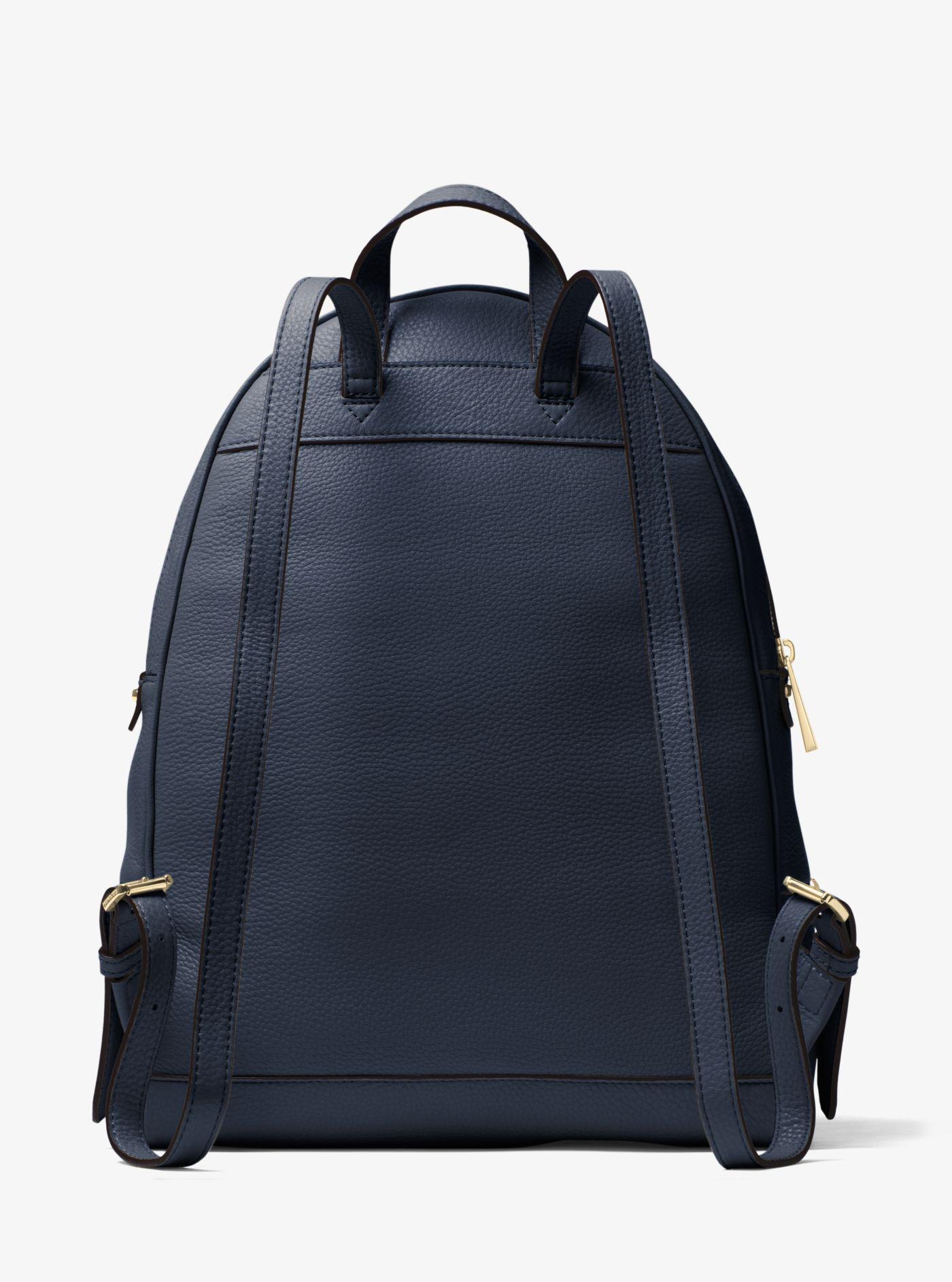 Michael Kors Leather Backpack For Women in Navy (Blue) Lyst