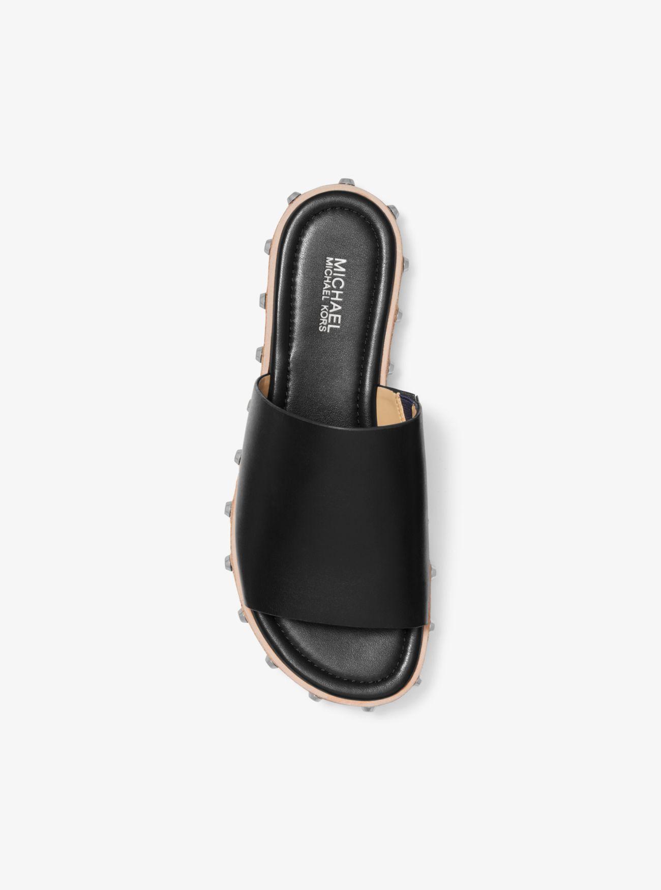michael kors ellen leather slide sandal