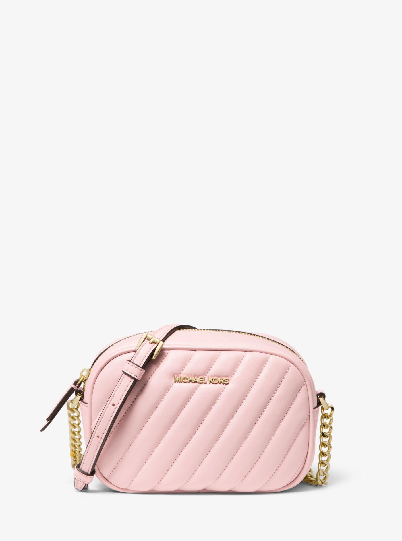 Michael Kors Rose Small Quilted Crossbody Bag in Pink | Lyst