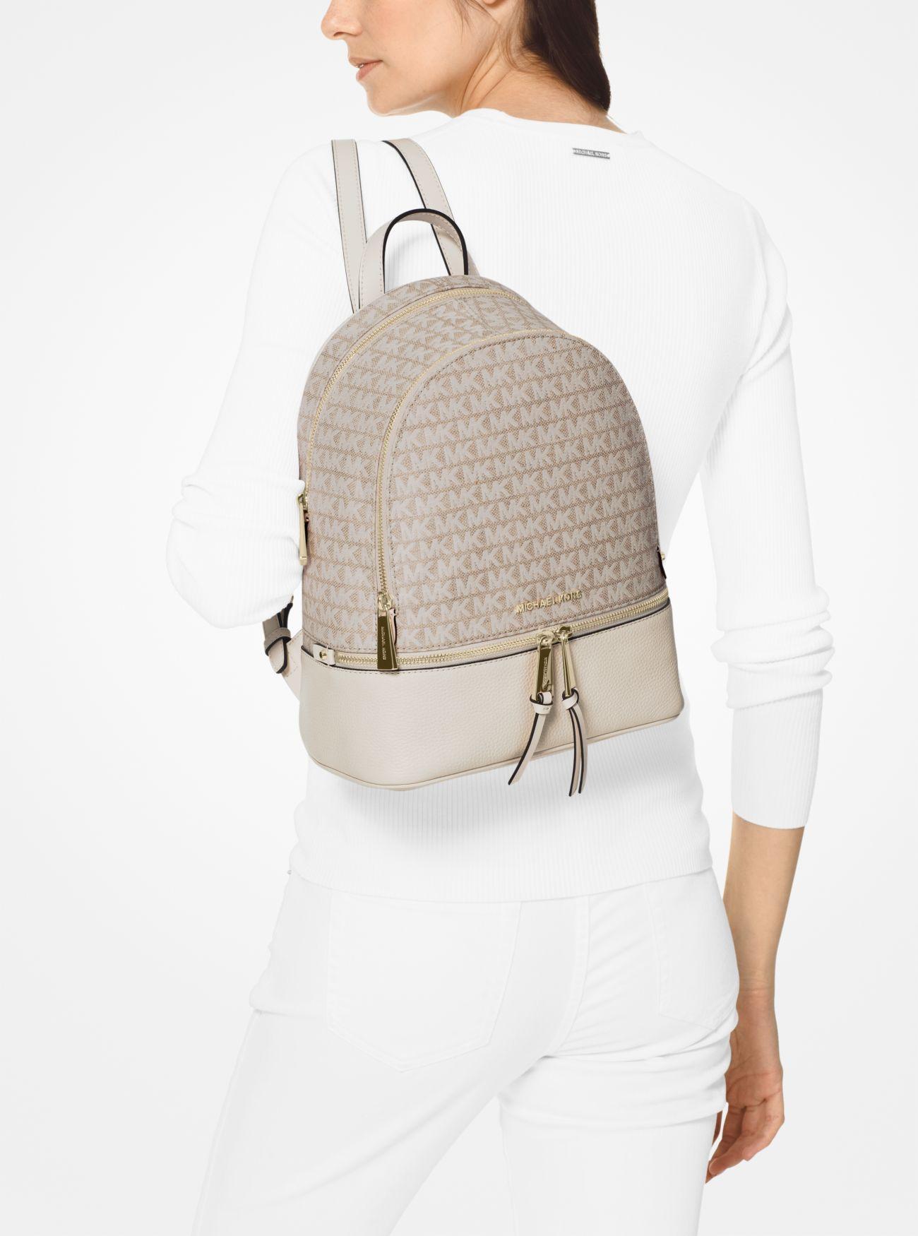 Rhea medium logo jacquard best sale backpack