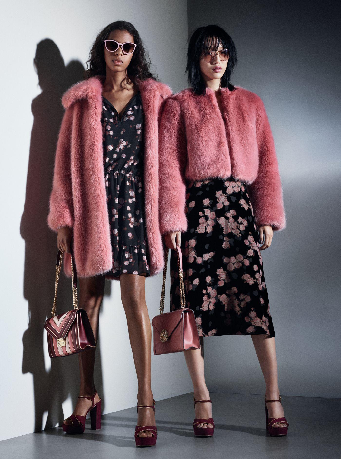 michael kors pink coat