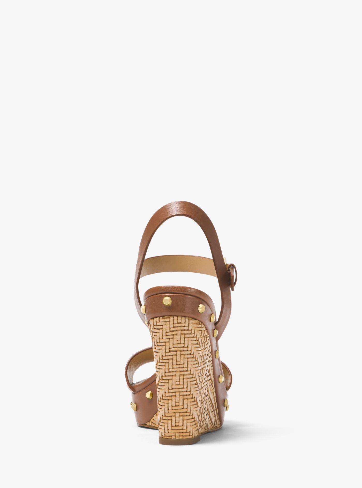 ellen leather wedge michael kors