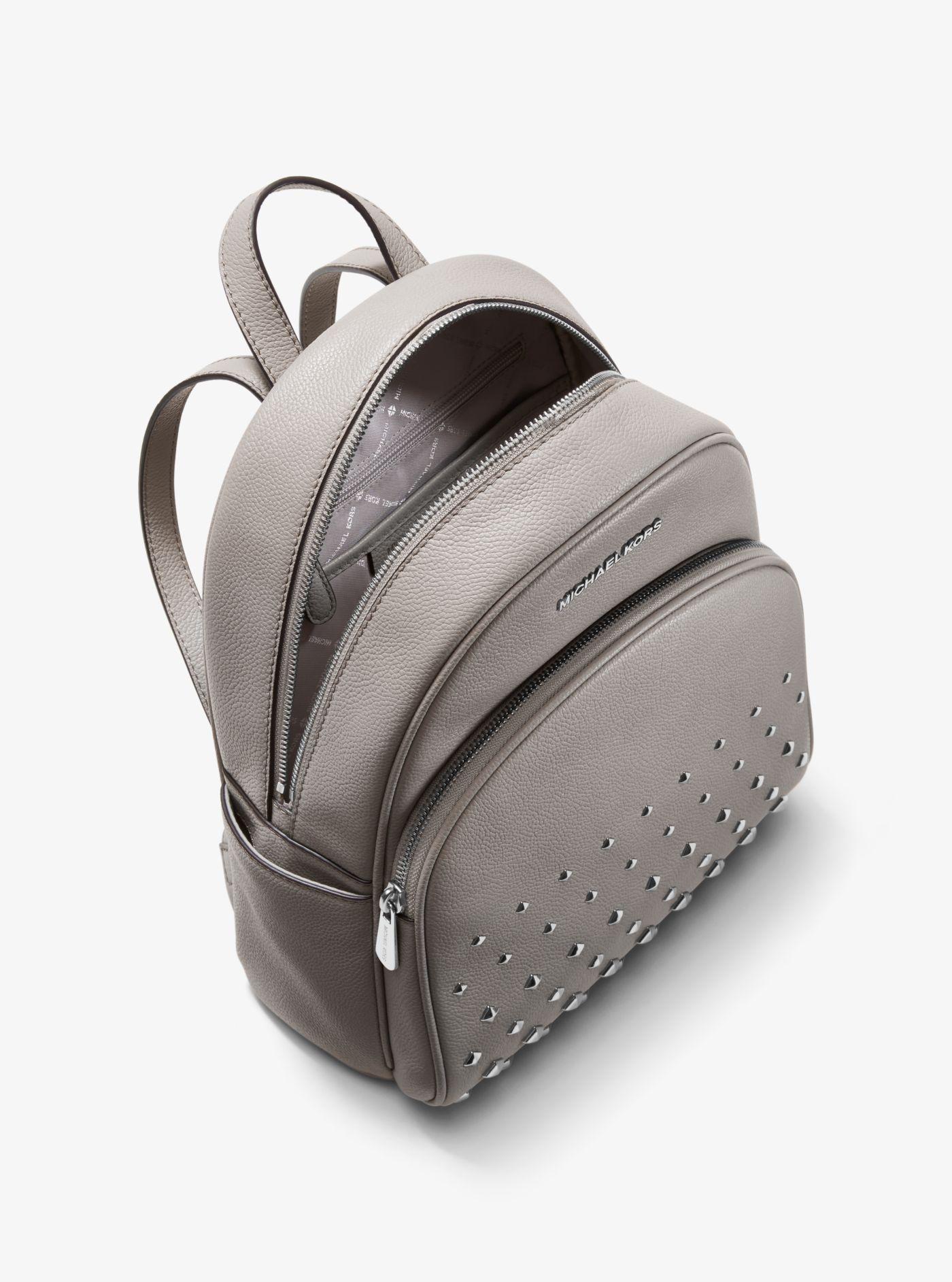 michael kors grey studded backpack