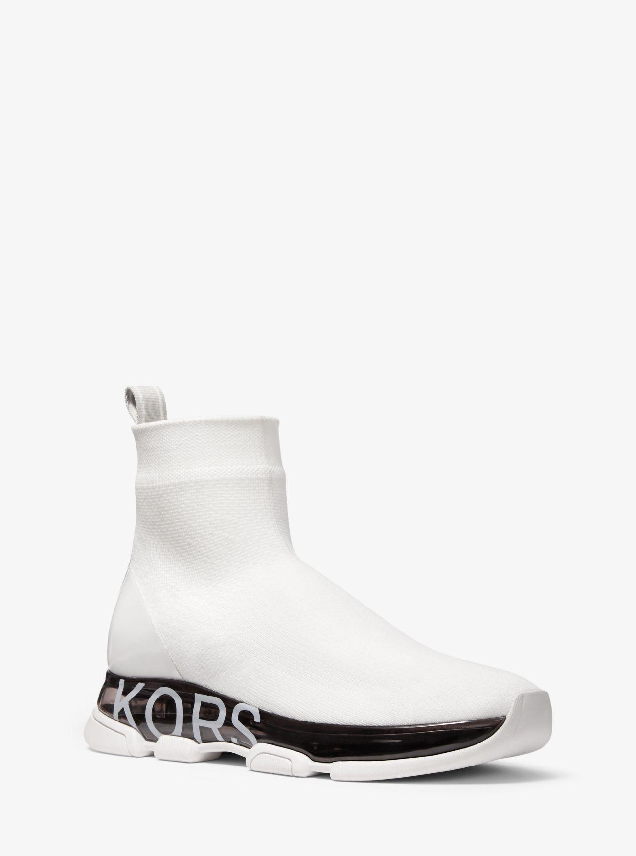 Basket Kendra effet chaussette en tricot extensible Michael Kors en coloris  Blanc | Lyst