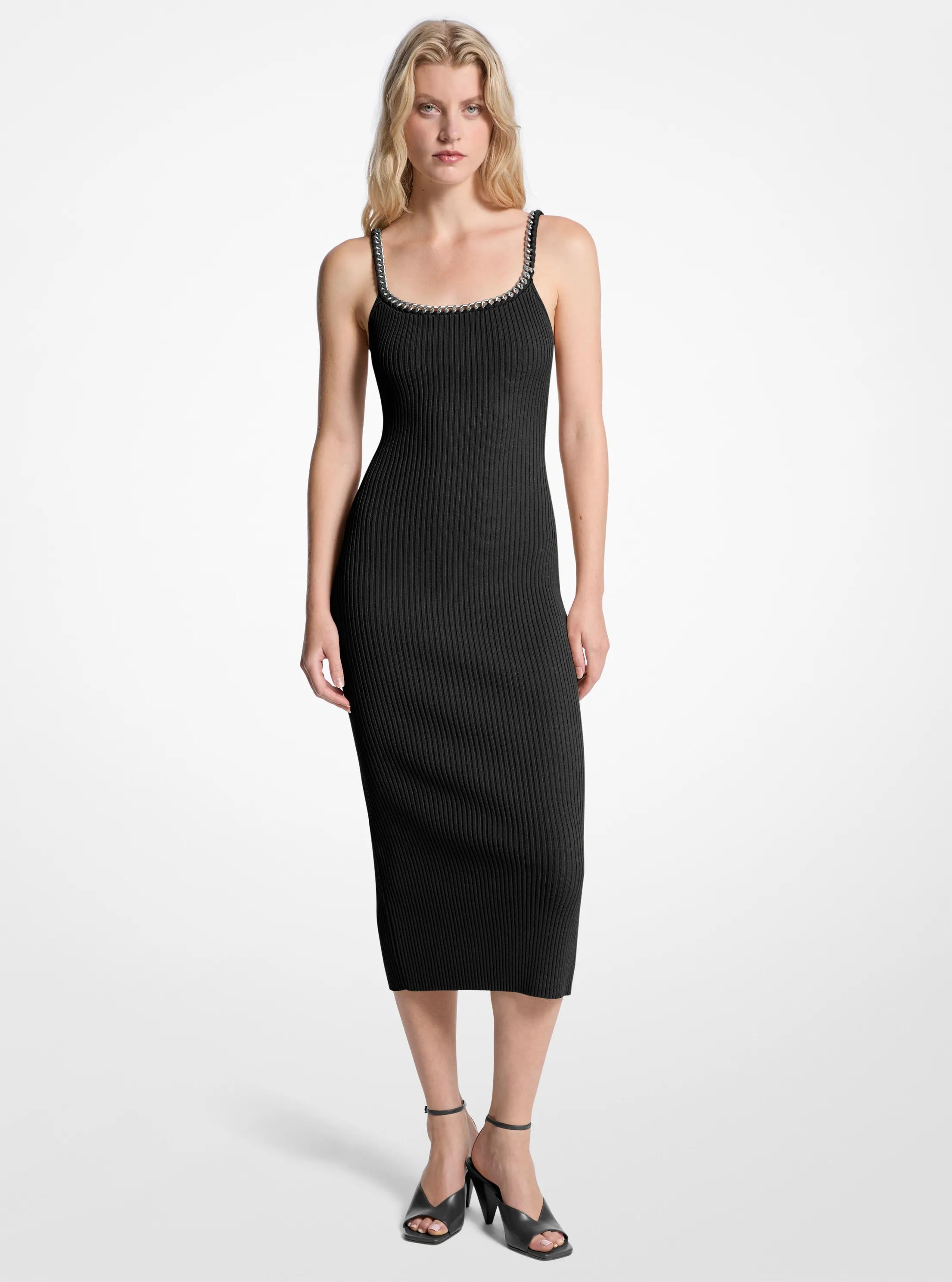michael kors ribbed stretch knit halter dress Michael Michael Kors Halter Ribbed Maxi Dress