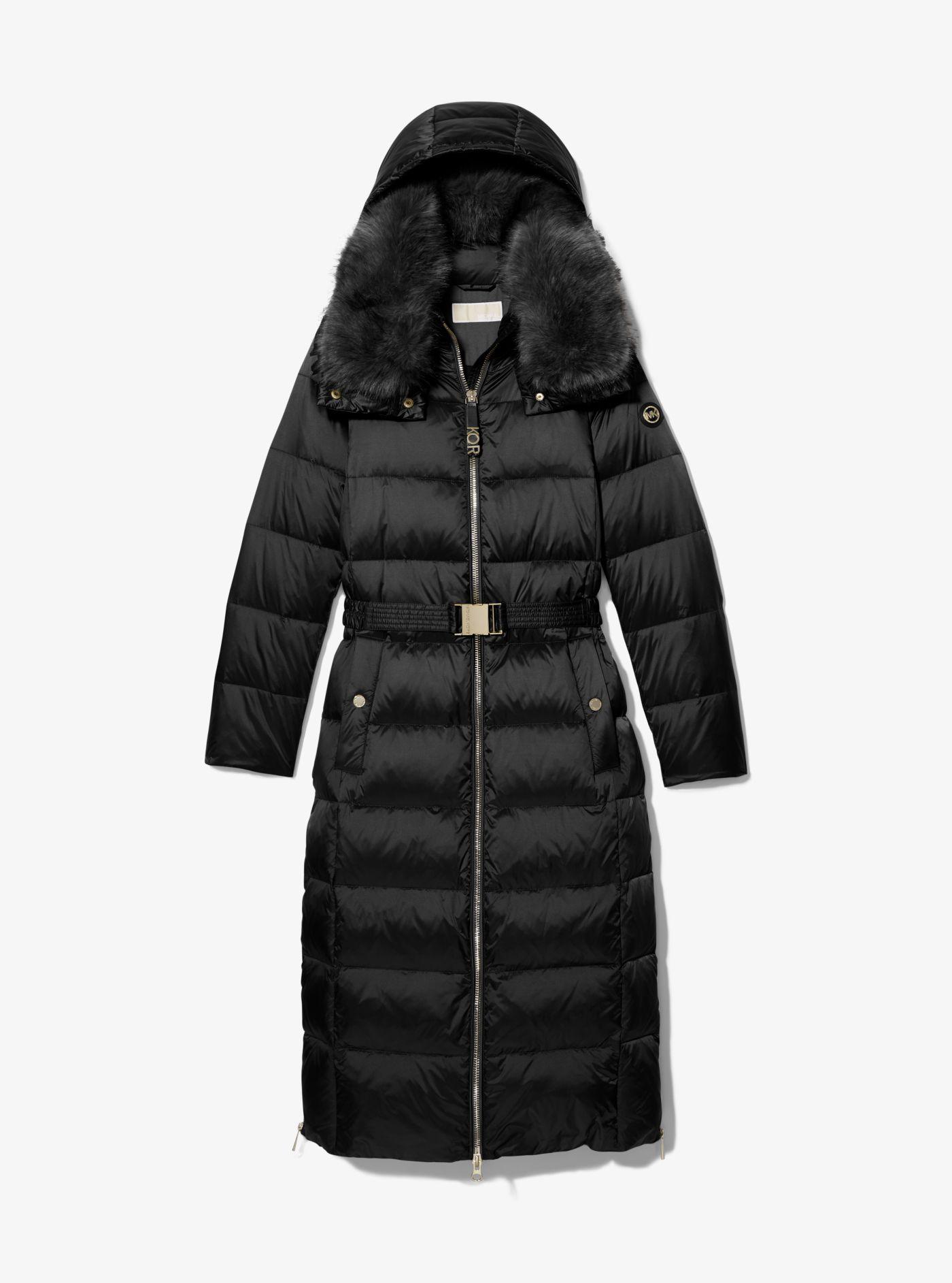 Michael Kors Synthetic Quilted Nylon Belted Puffer Coat in Black for Men |  Lyst