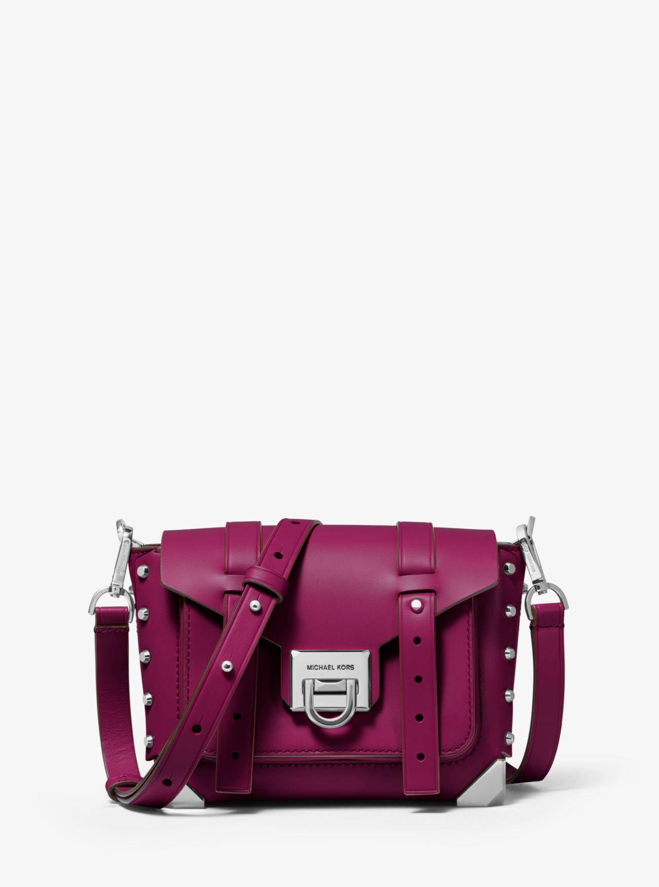 Borsa A Tracolla Manhattan Piccola In PelleMichael Kors in Pelle di colore  Viola | Lyst