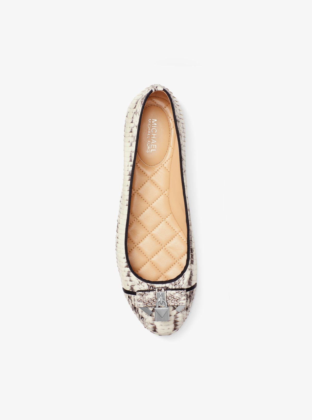 alice snakeskin ballet flat