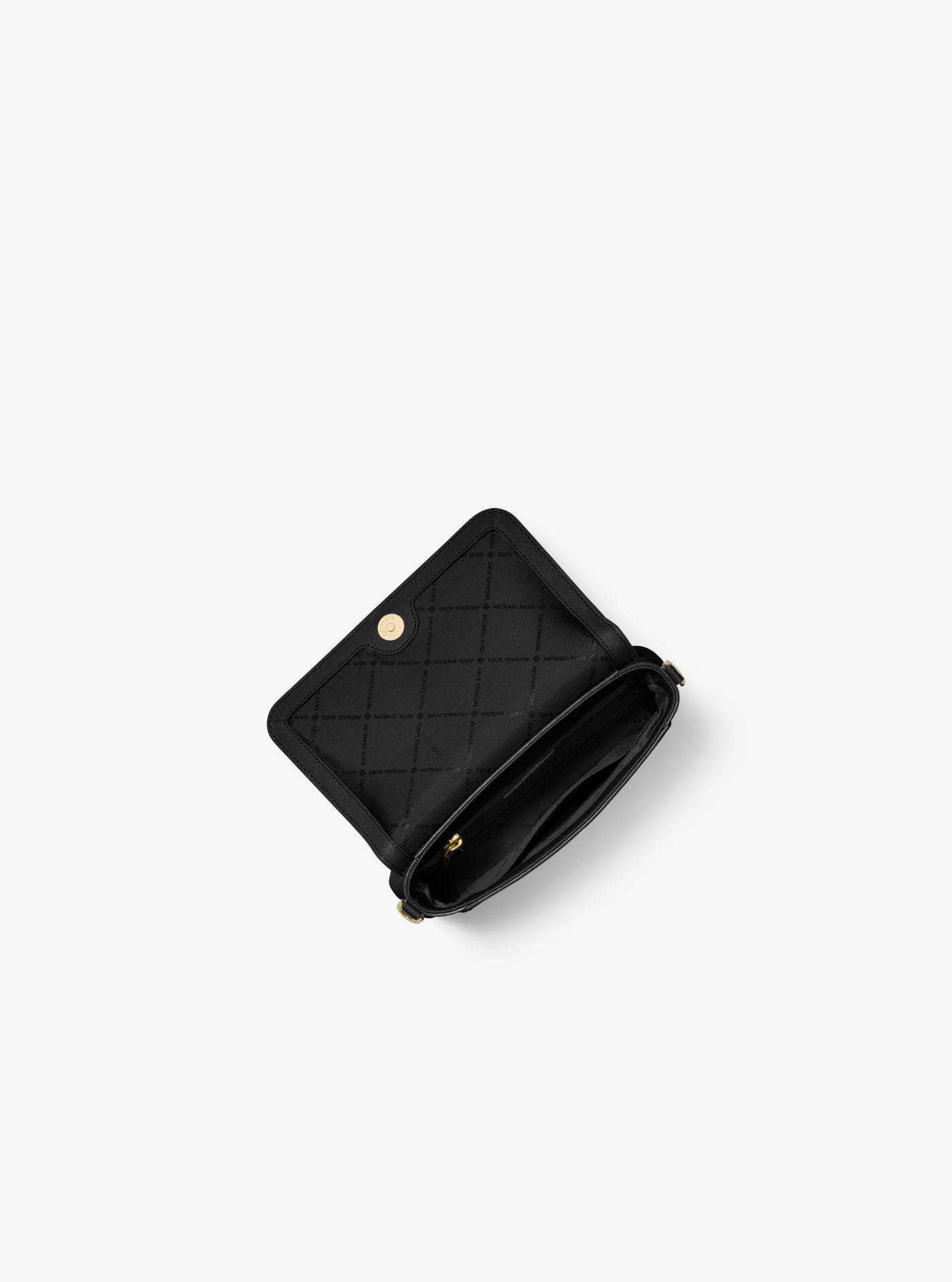 Michael Kors Medium Saffiano Leather Convertible Crossbody Bag in Black -  Lyst