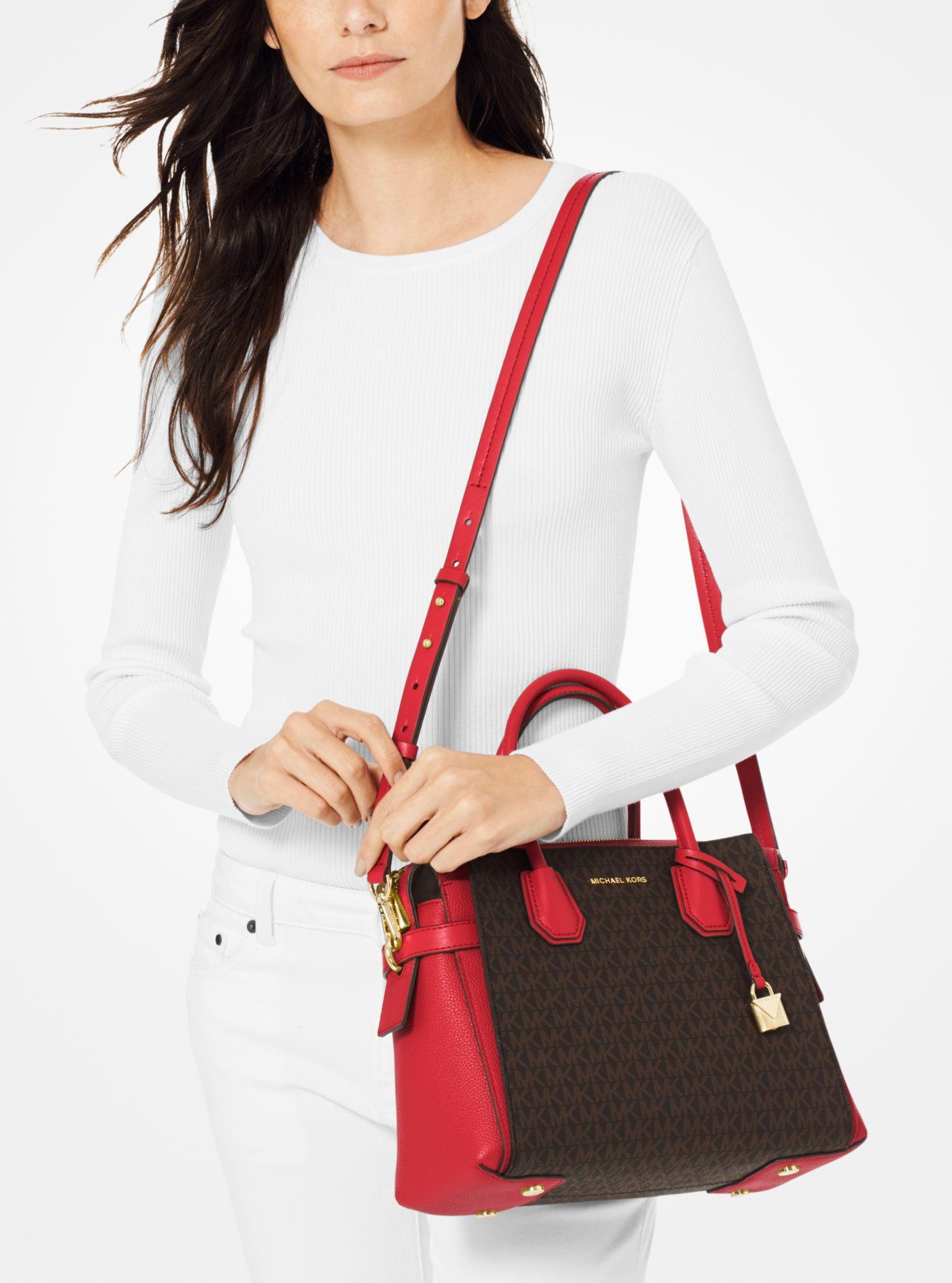 Total 56+ imagen michael kors brown and red bag - Abzlocal.mx