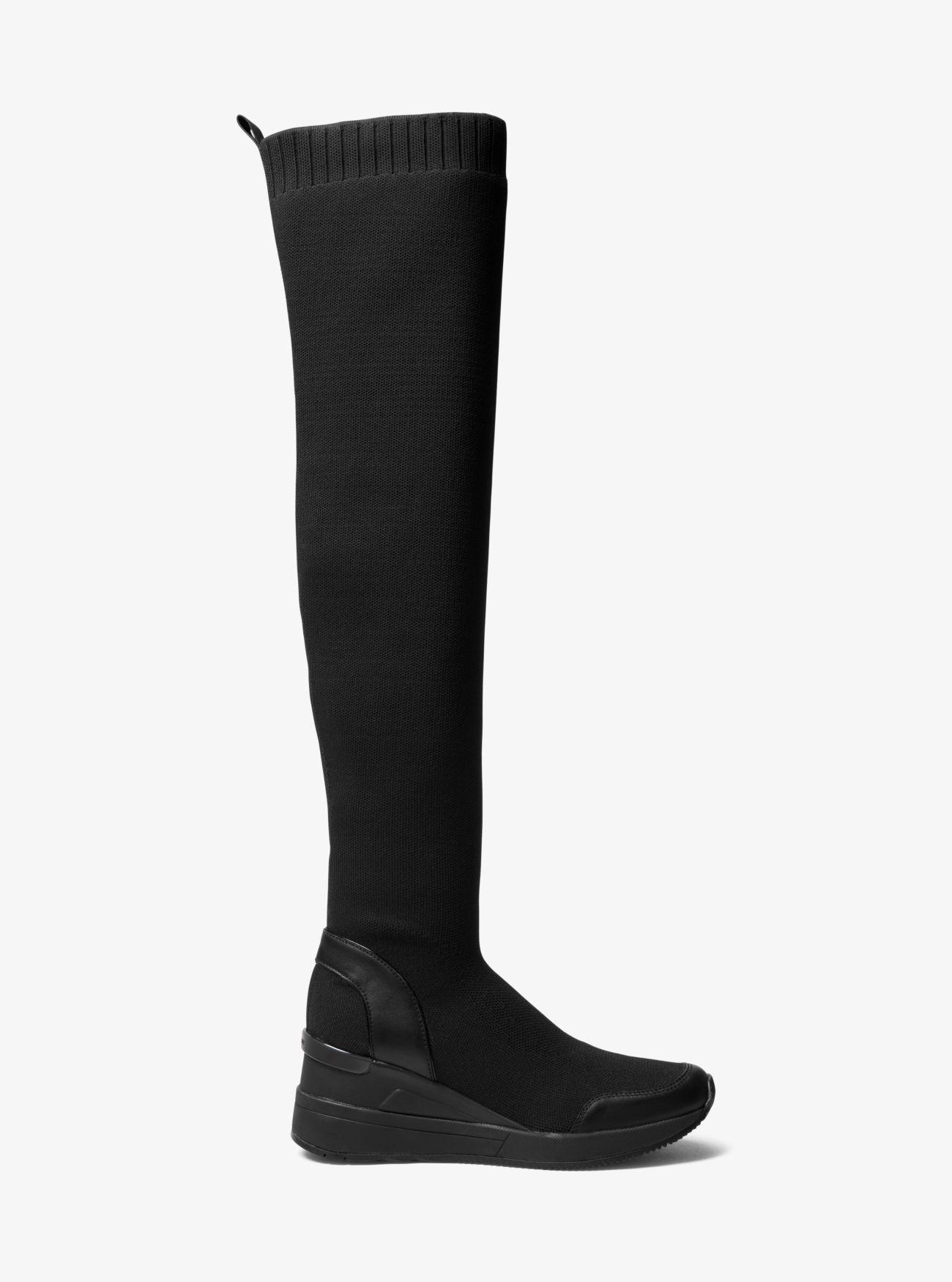 Grover Knit Sneaker Boot in Black 