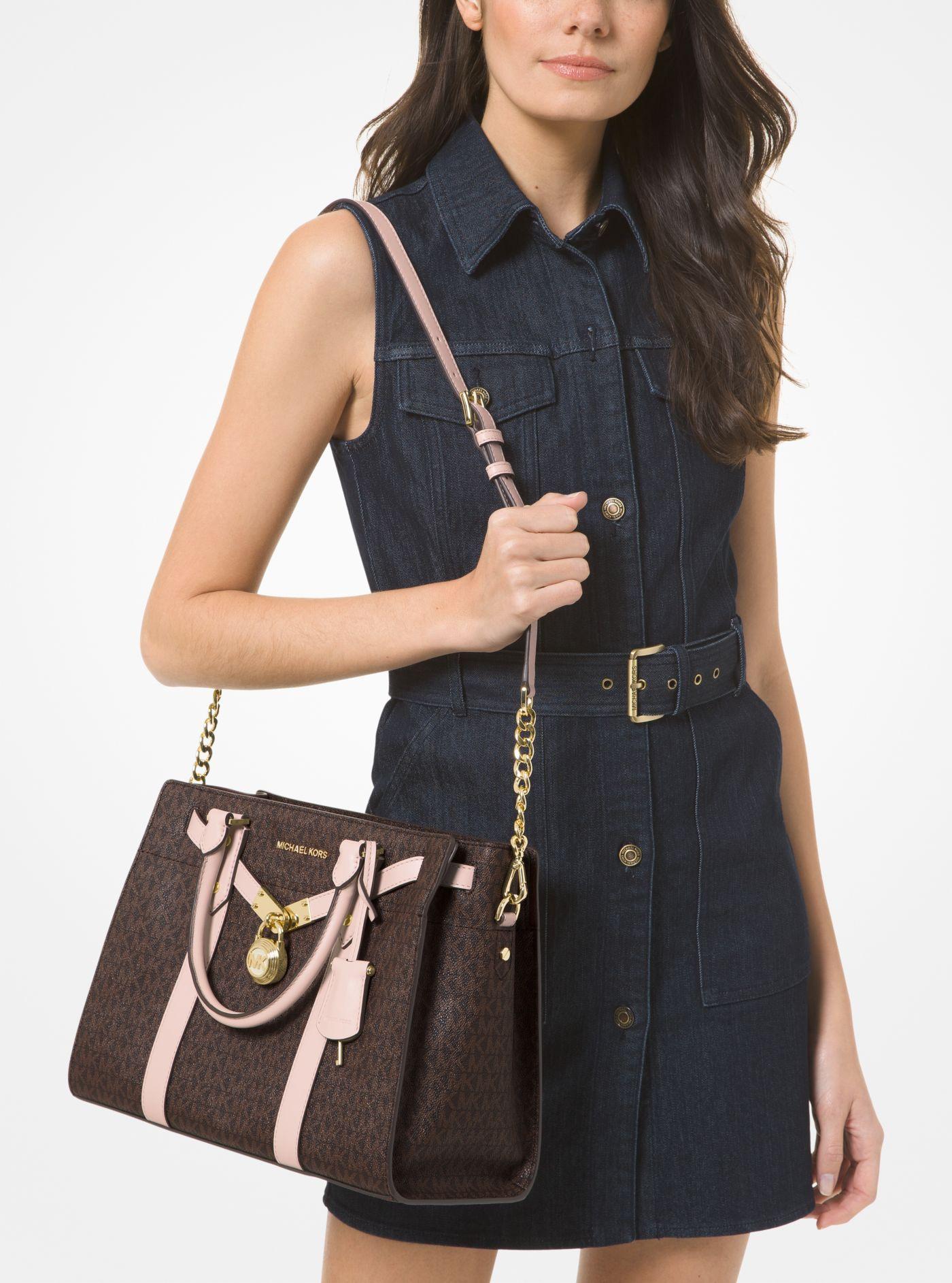 signature nouveau hamilton large leather satchel