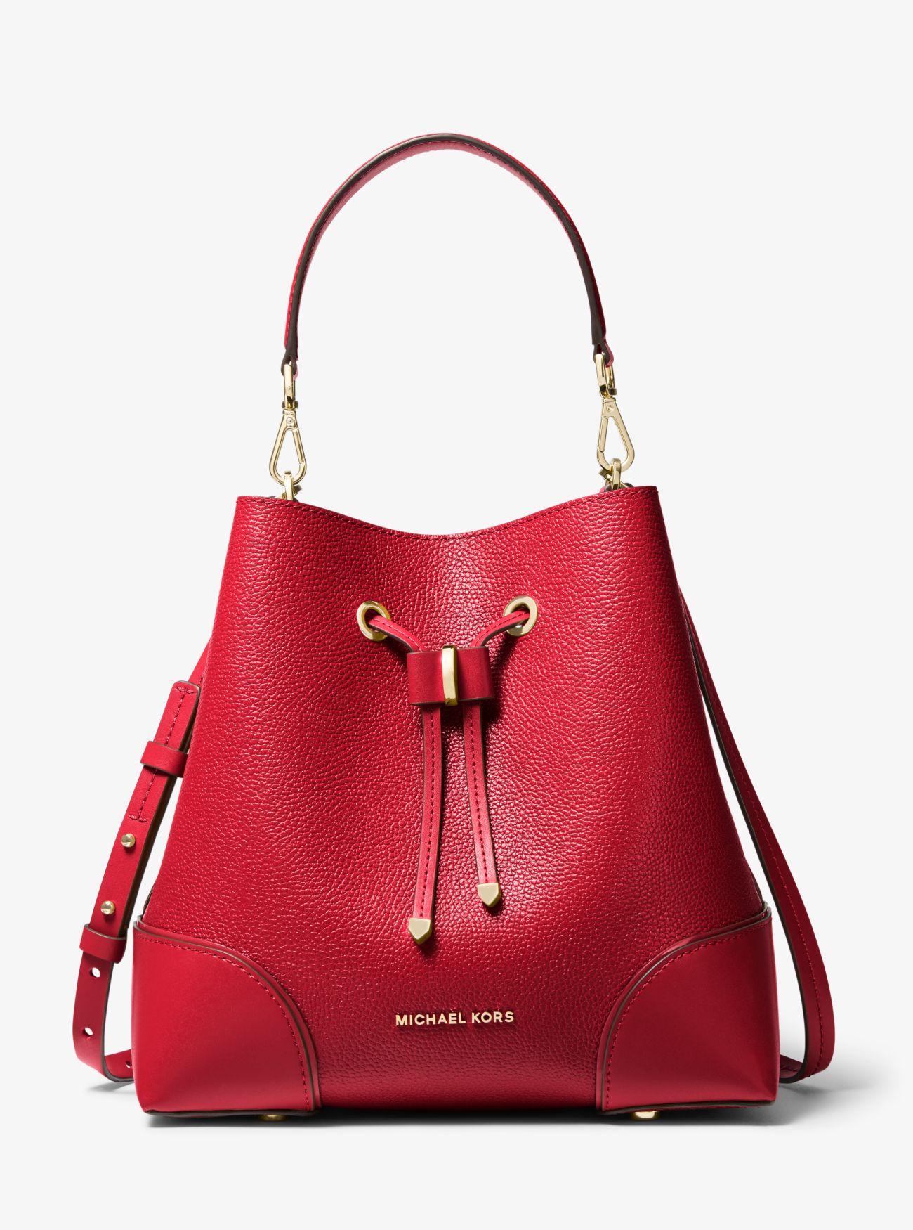 Donna Michael Kors Borsa tote Mercer Gallery media in pelle martellata  Atlantico Scuro | Borse a mano – Andrea Agresti