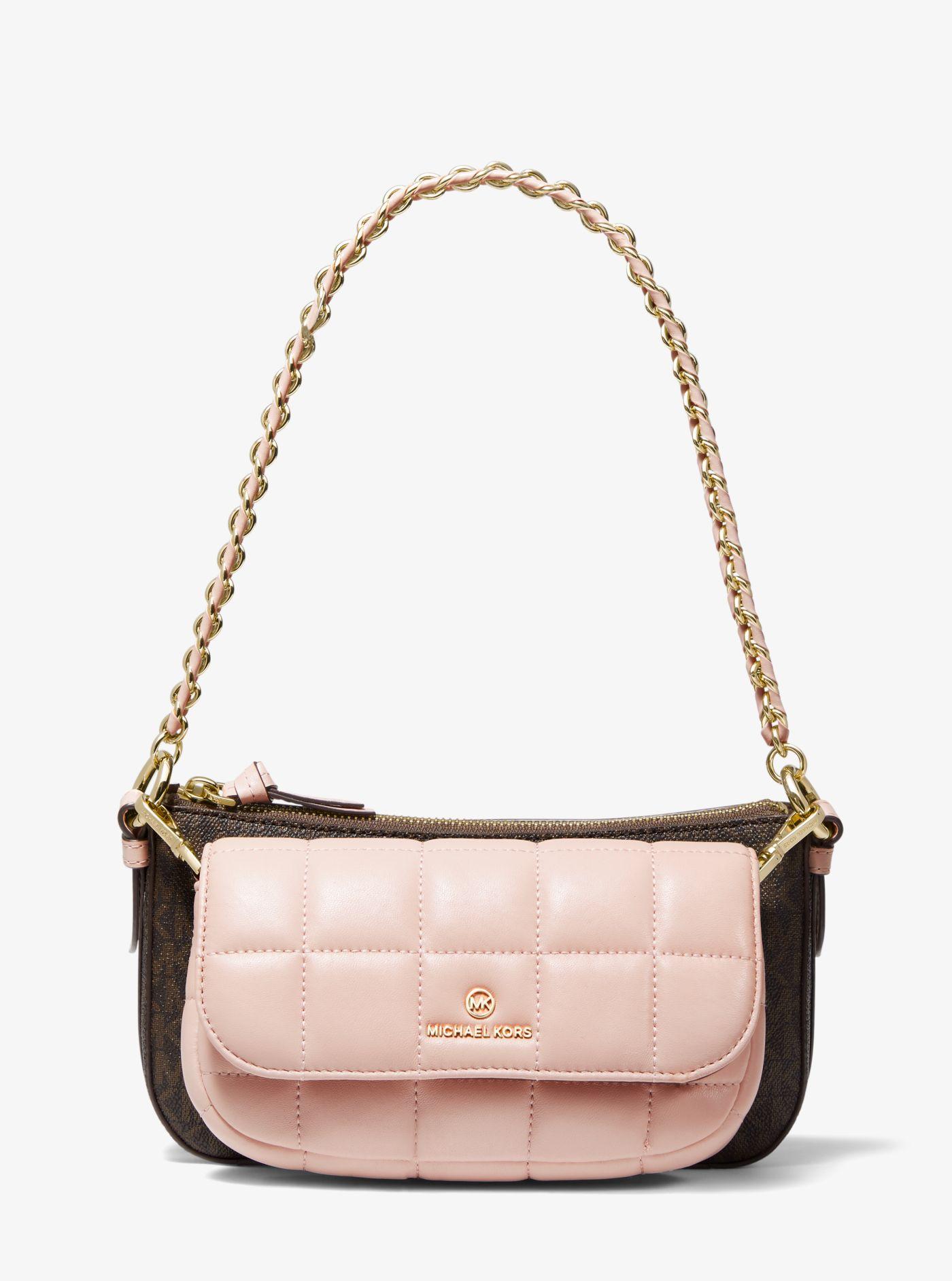 Michael Kors Jet Set Quilted Leather And Logo 4 in 1 Crossbody Bag
