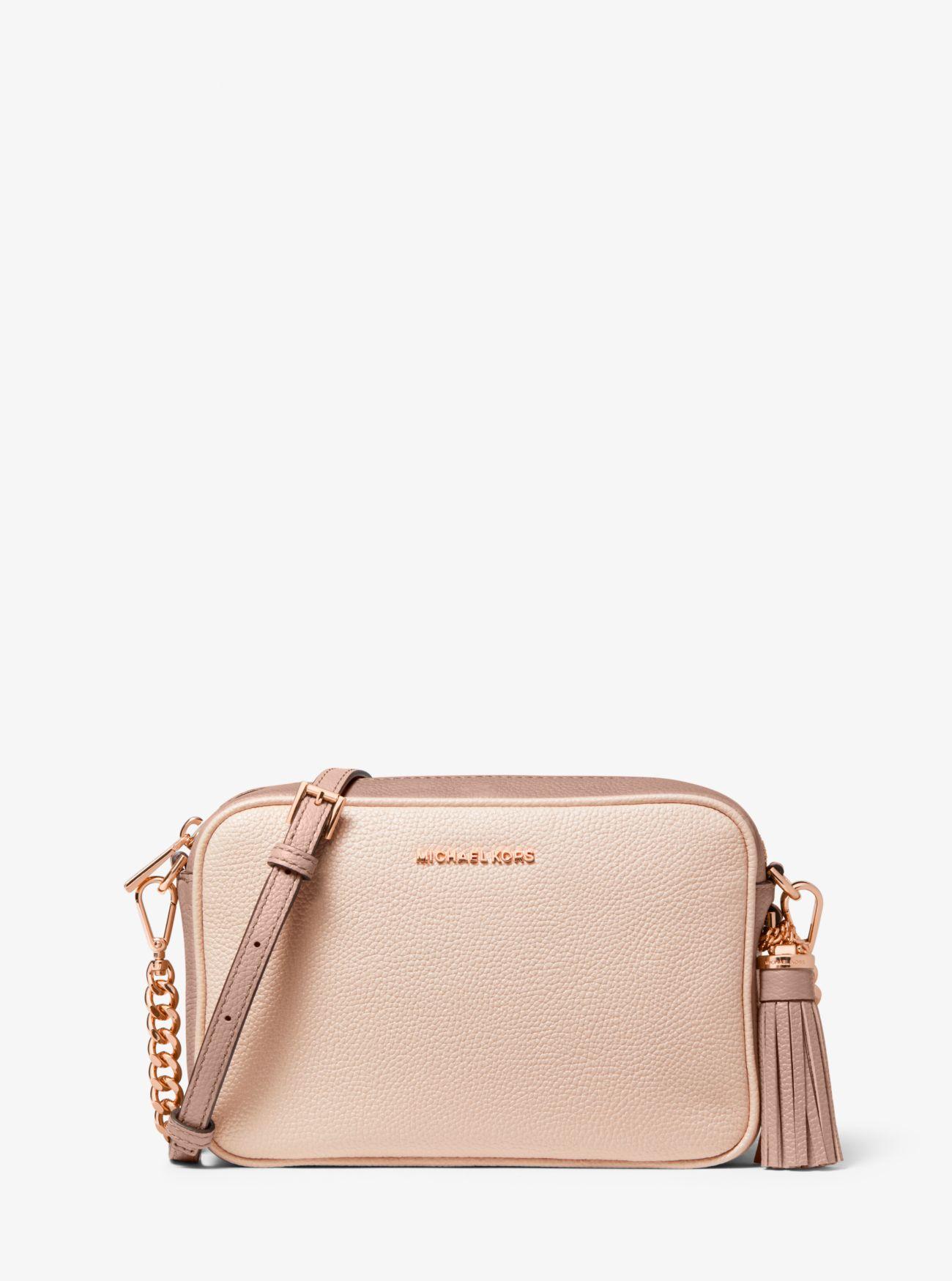 ginny medium pebbled leather crossbody