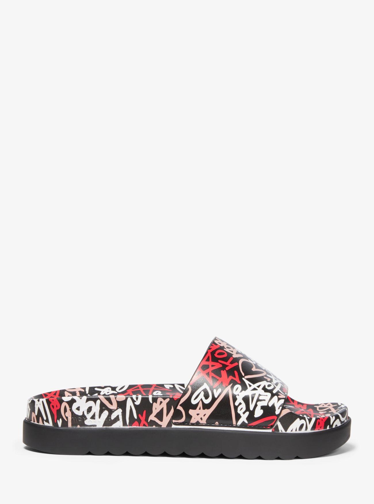 Tyra Qixi Graffiti Slide Sandal 