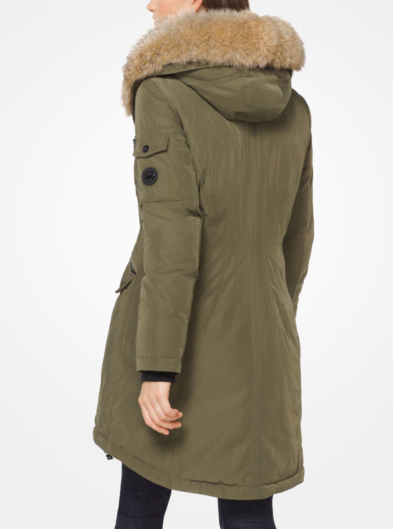 michael kors parka olive