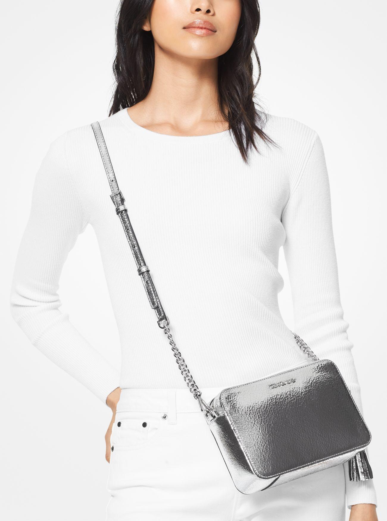 ginny metallic leather crossbody