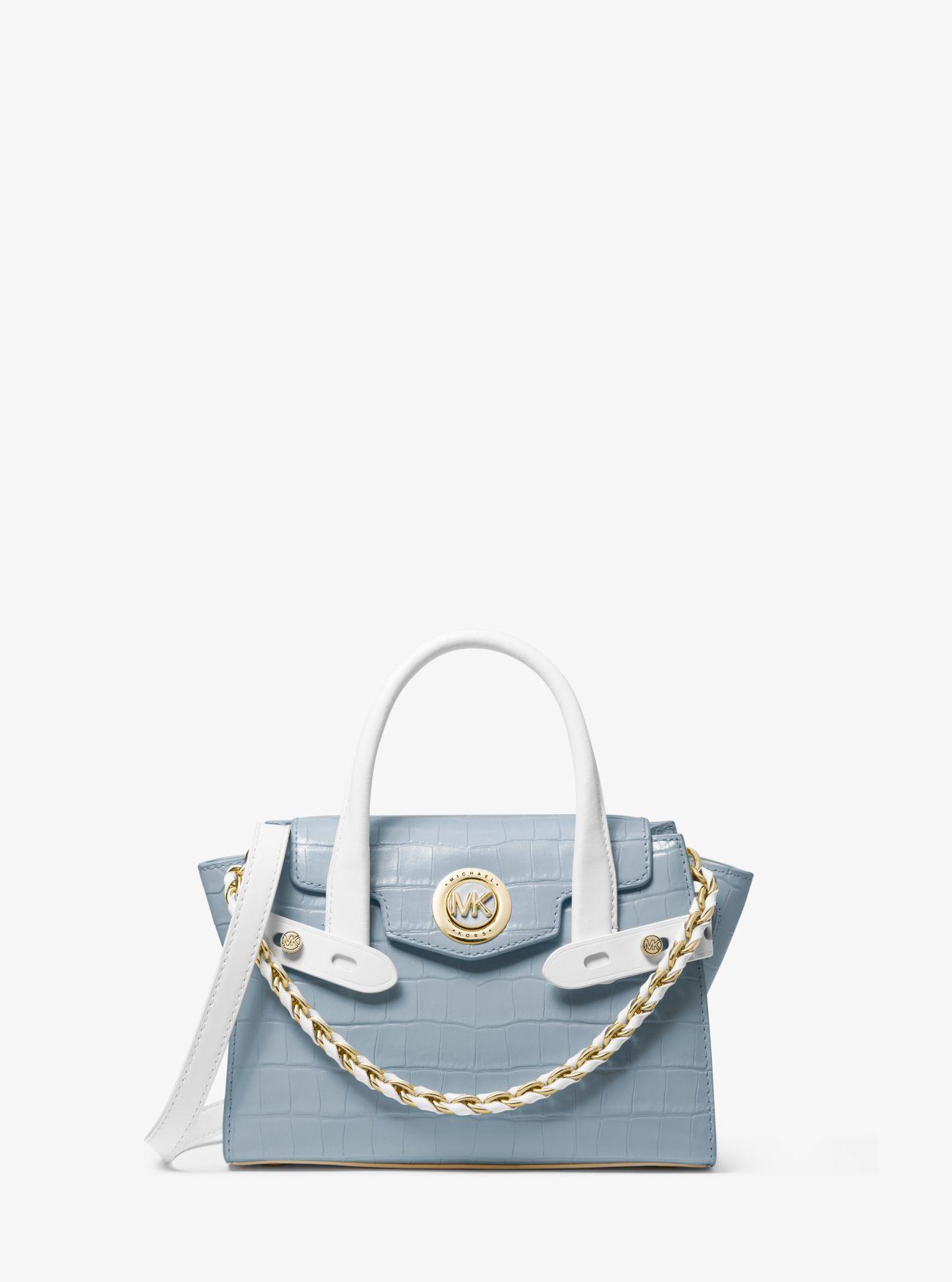 Très petit sac porté main Carmen en cuir bicolore à relief effet crocodile et à ceinture Très petit sac porté main Carmen en cuir bicolore à relief effet crocodile et à ceinture