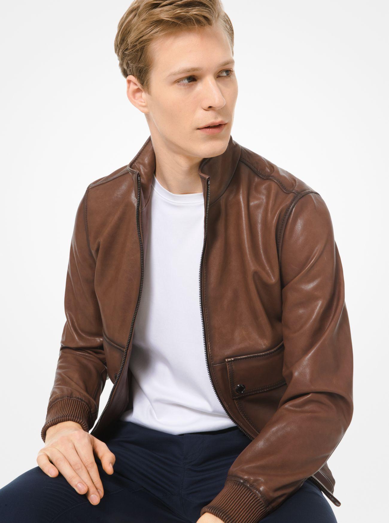 mens michael kors bomber jacket
