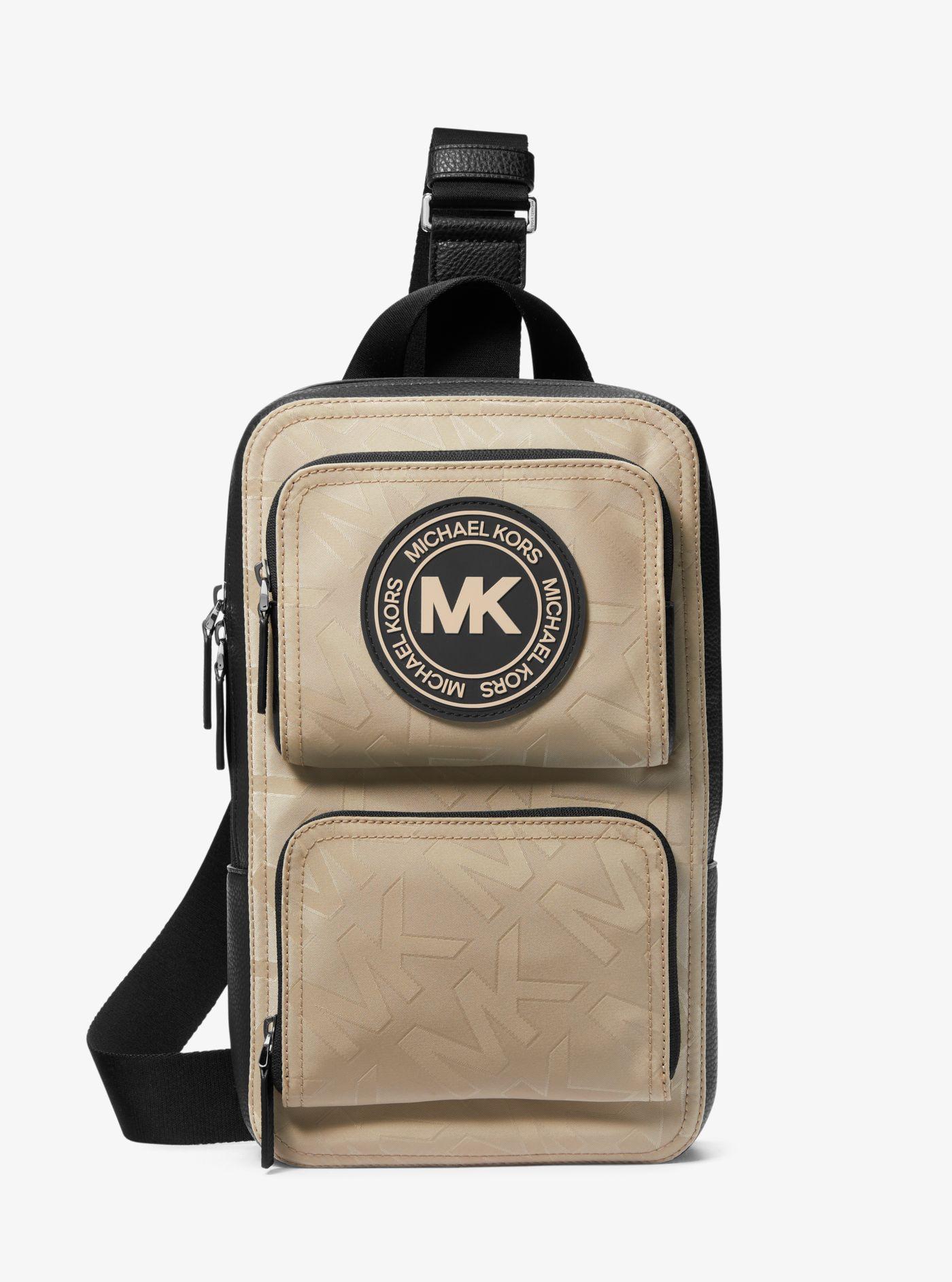 Michael Kors Kent Logo Jacquard Nylon Sling Pack in Natural for Men Lyst