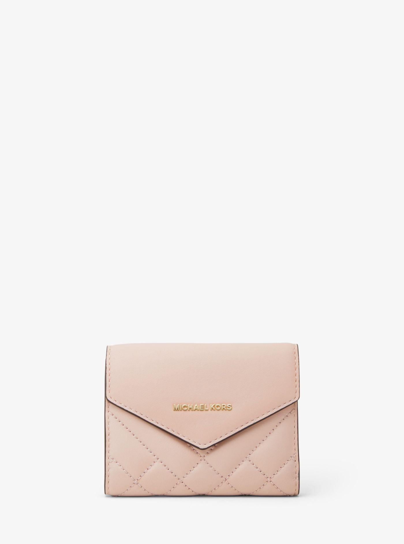 michael kors small quilted leather envelope wallet