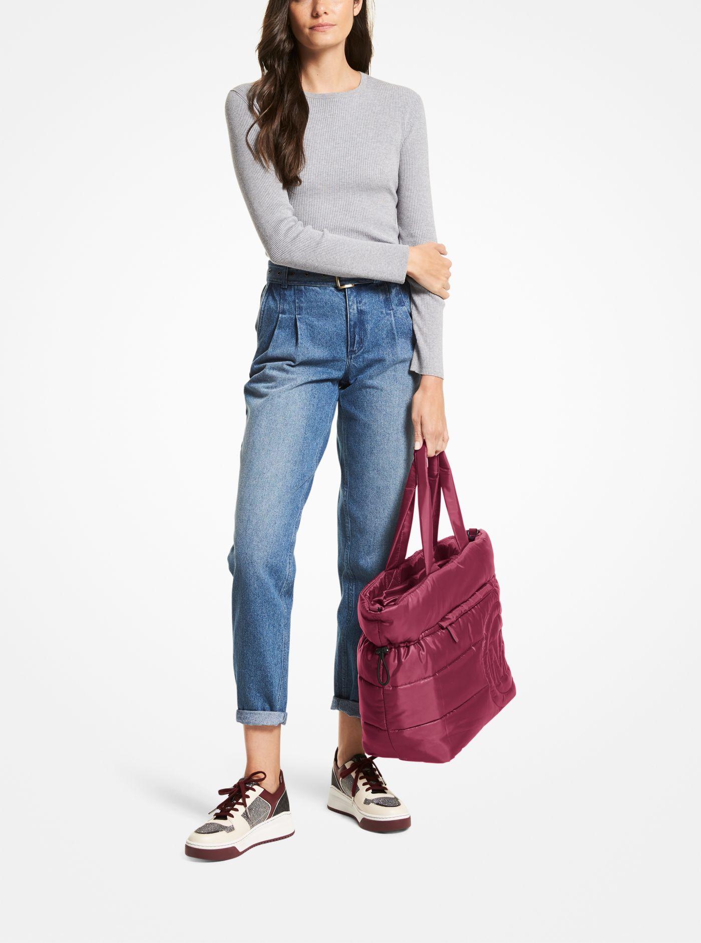 michael kors quilted tote bag