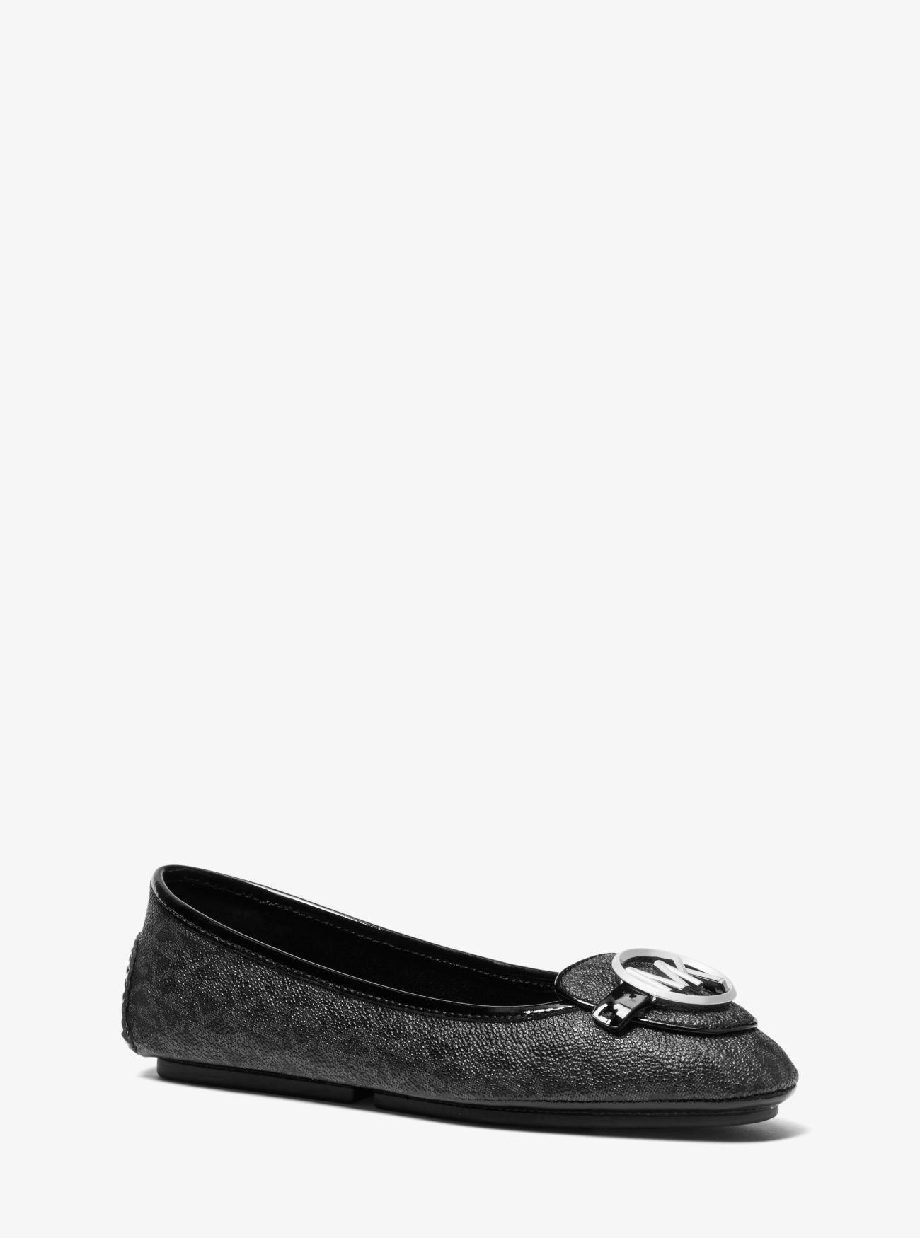 michael kors lillie moccasin flats black