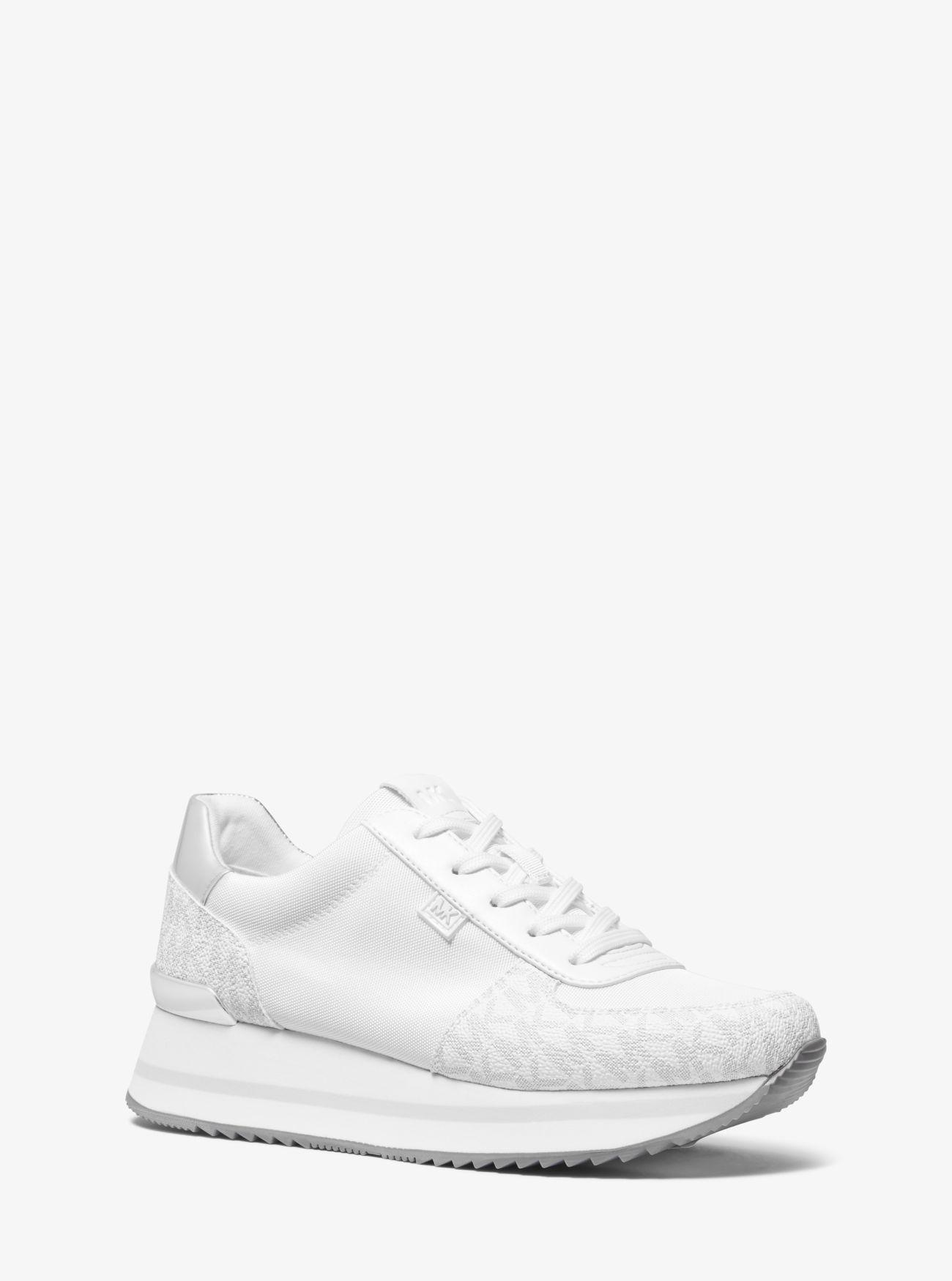 white canvas platform converse