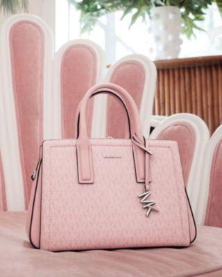 ★hai★ Laila Bag Pink MICHAEL Michael Kors Laila Small Signature Logo Satchel in