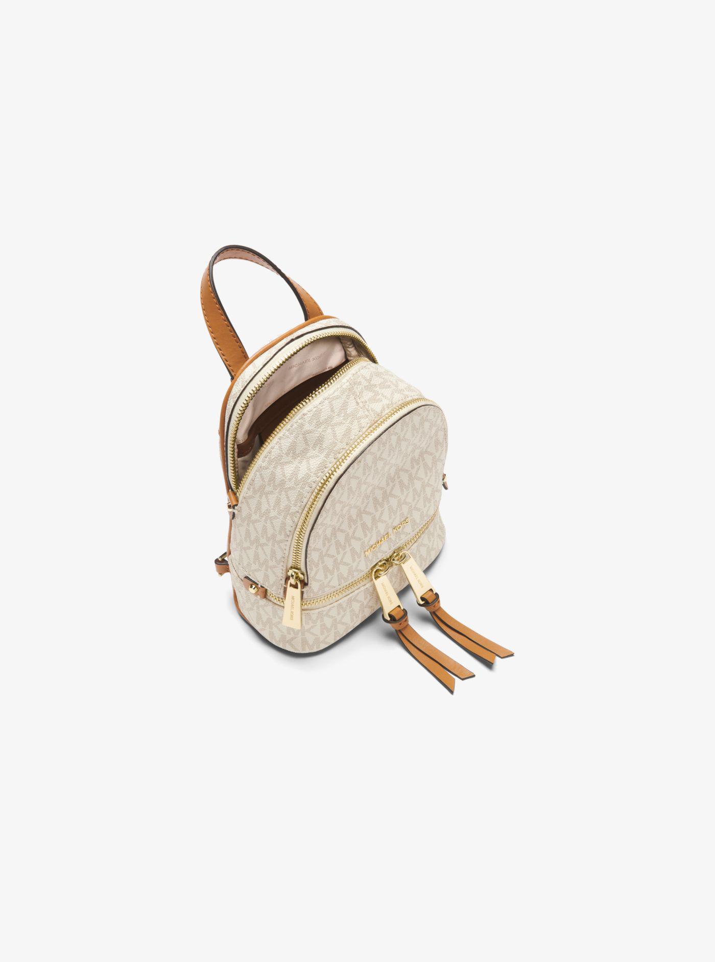 Michael Kors Canvas Rhea Mini Logo Backpack | Lyst