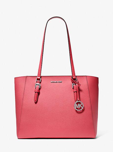 Michael Kors Charlotte Large Leather And Signature Logo 3-In-1