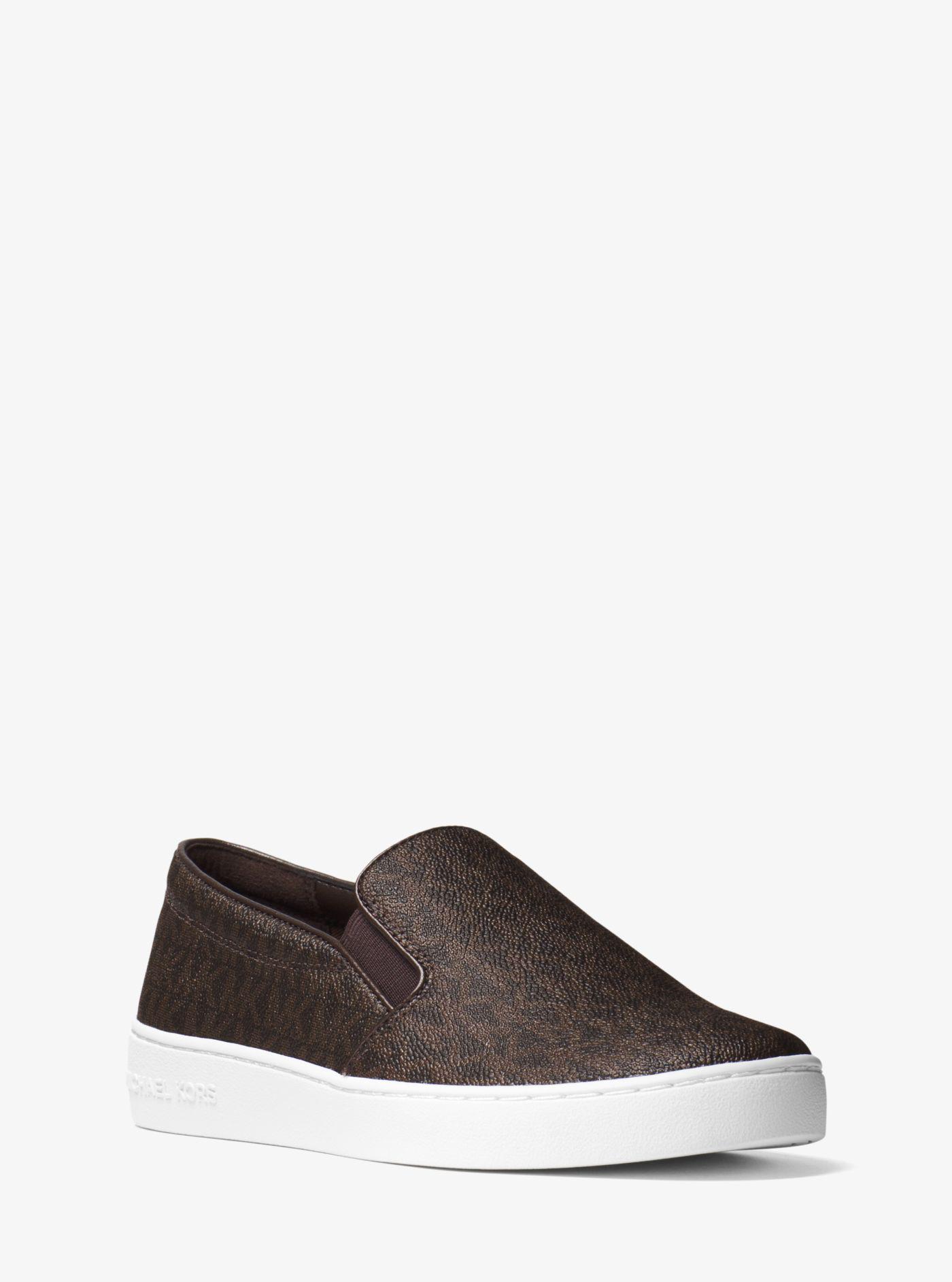 Michael Kors Keaton Logo Slip-on Sneaker in Brown | Lyst