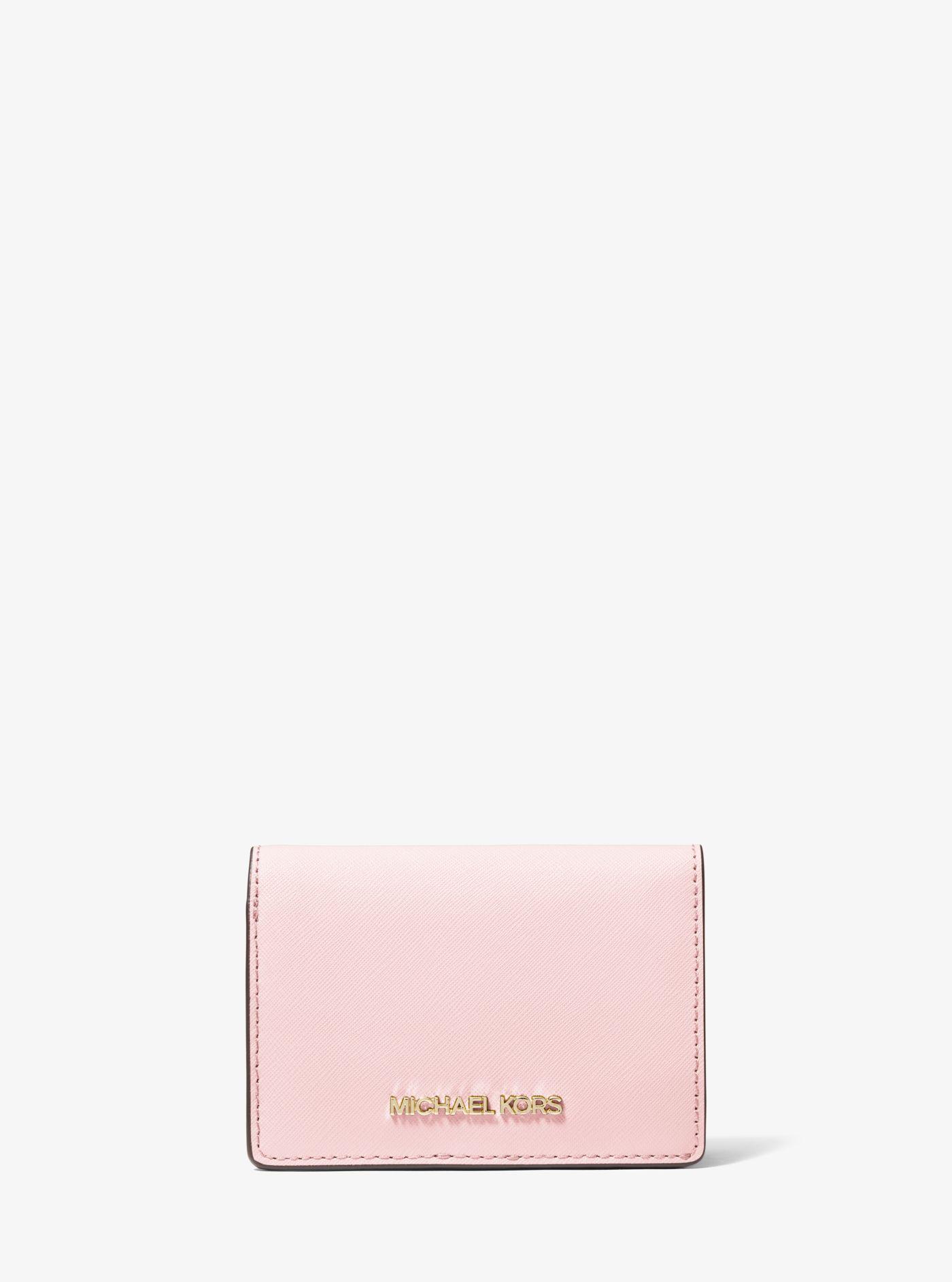 michael kors small crossgrain leather wallet