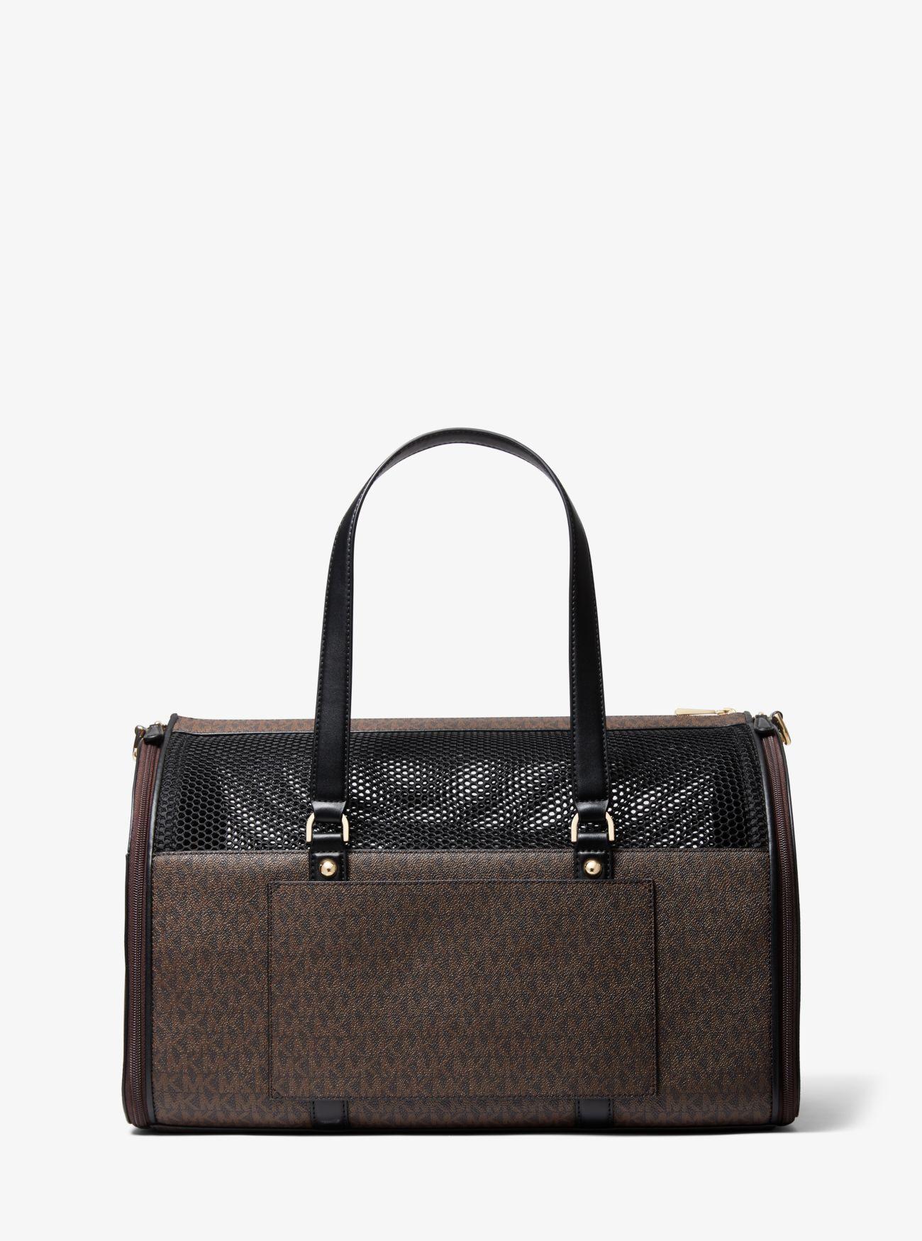 Michael Kors Small Logo Stripe Pet Travel Carrier in Black Lyst UK
