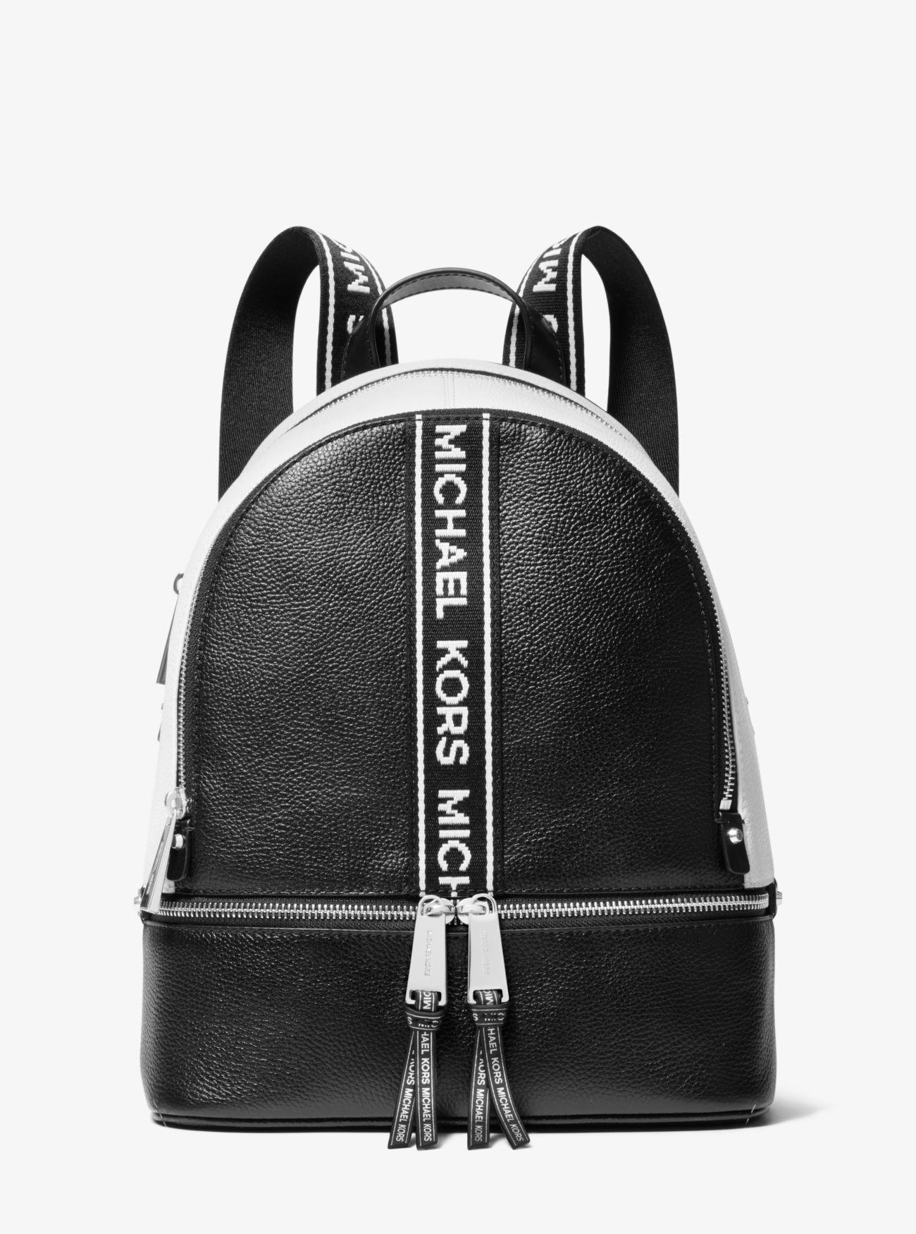 michael kors black cheetah backpack